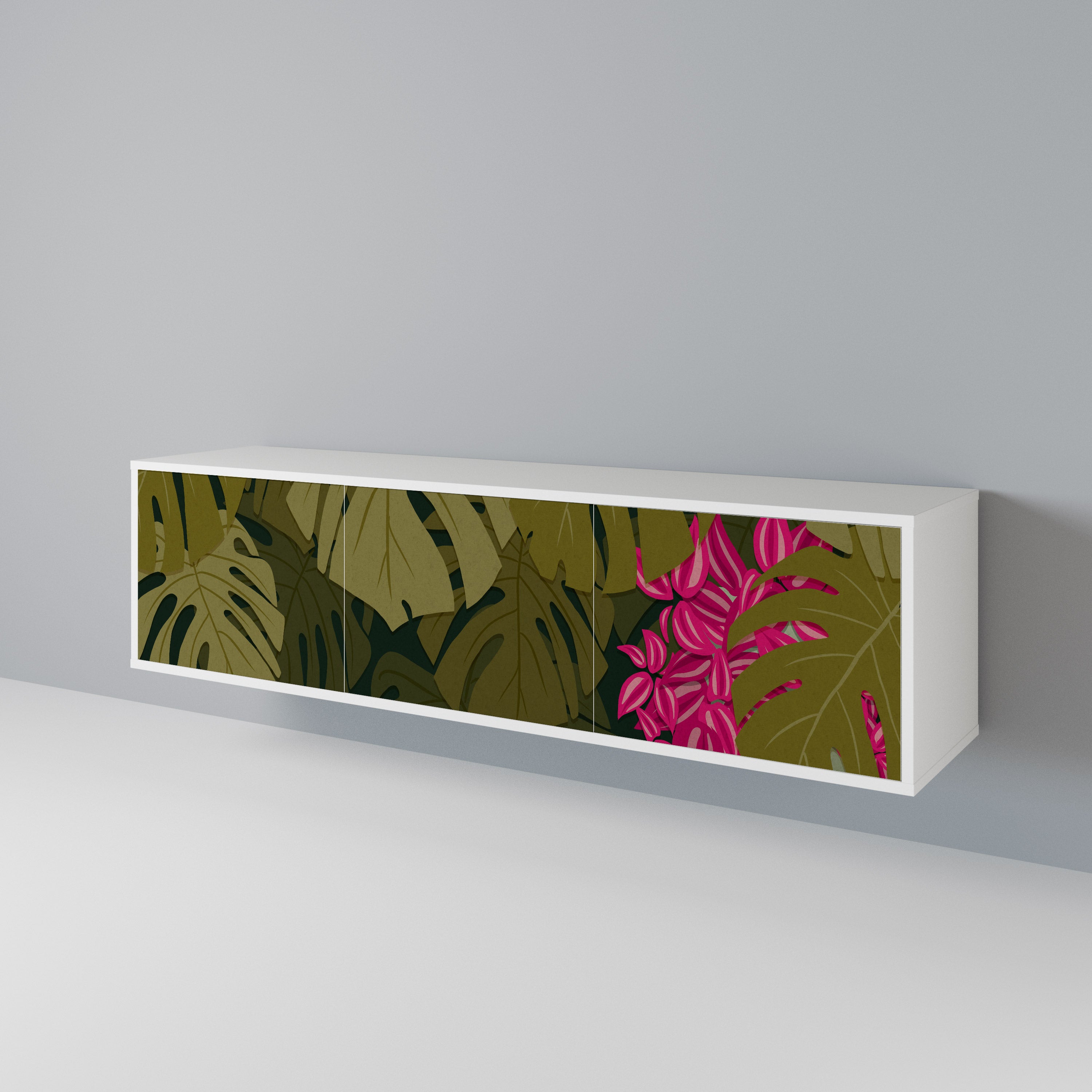 TROPICAL BEAUTY Třídveřový TV stolek
