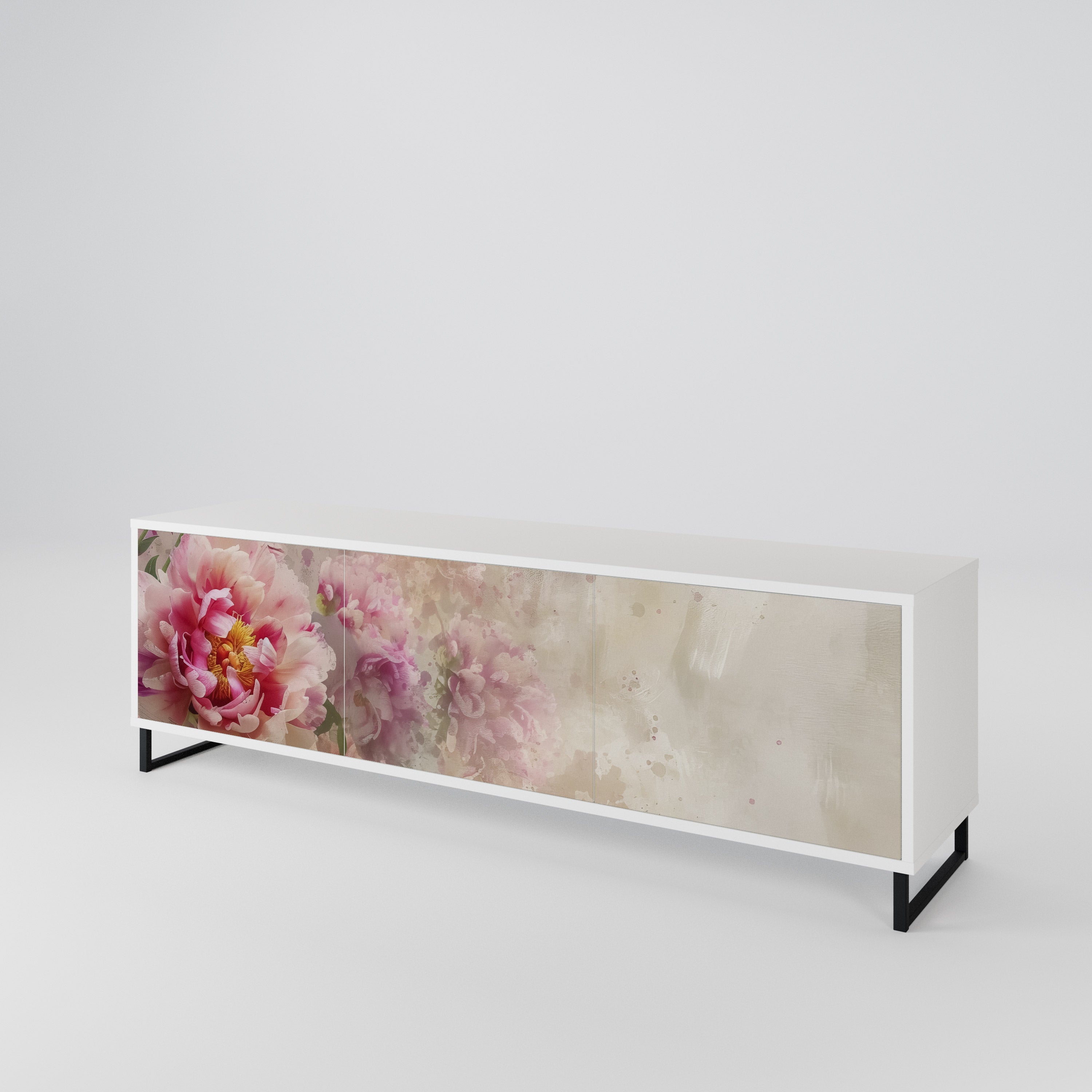 PEONY WHISPER Třídveřový TV stolek