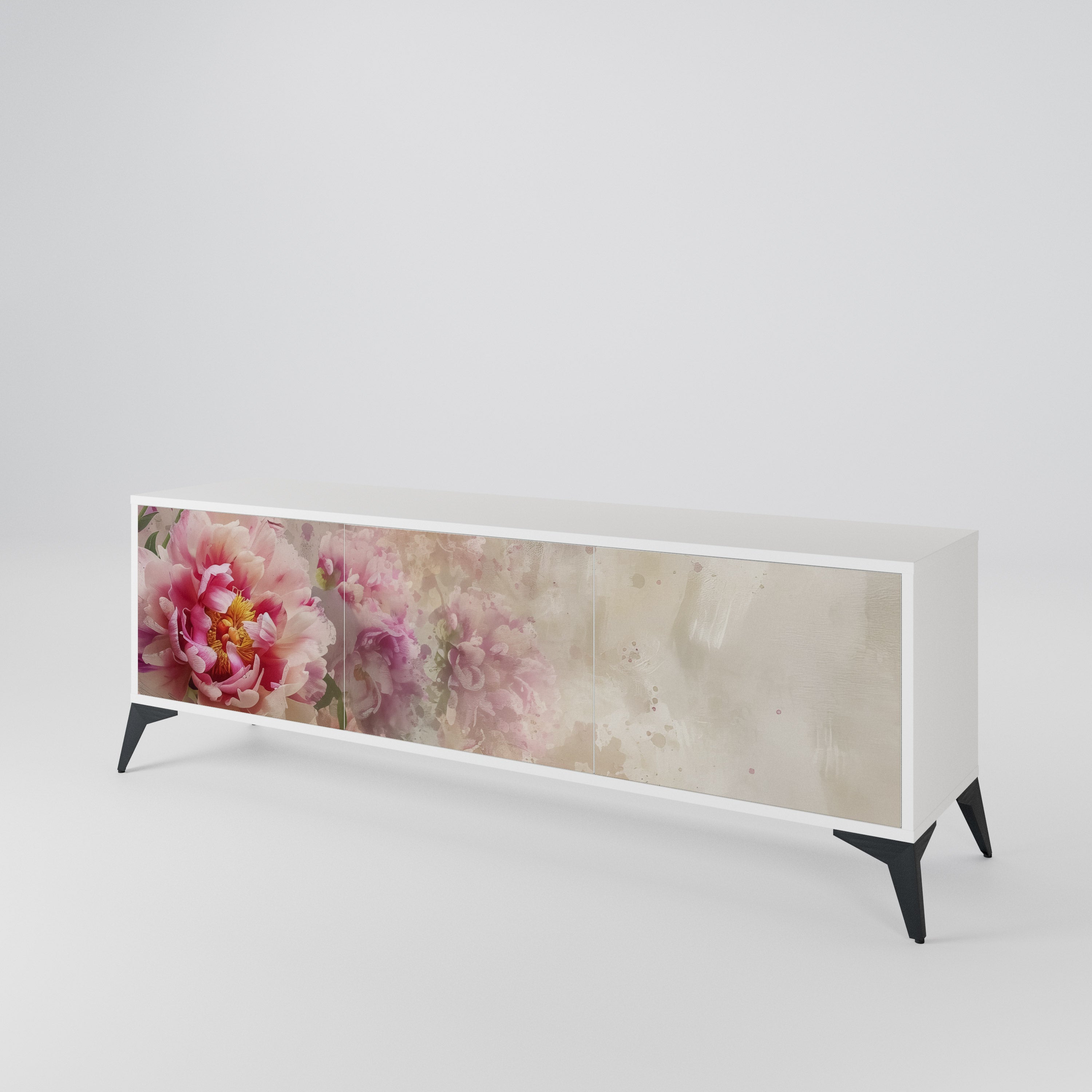 PEONY WHISPER Třídveřový TV stolek