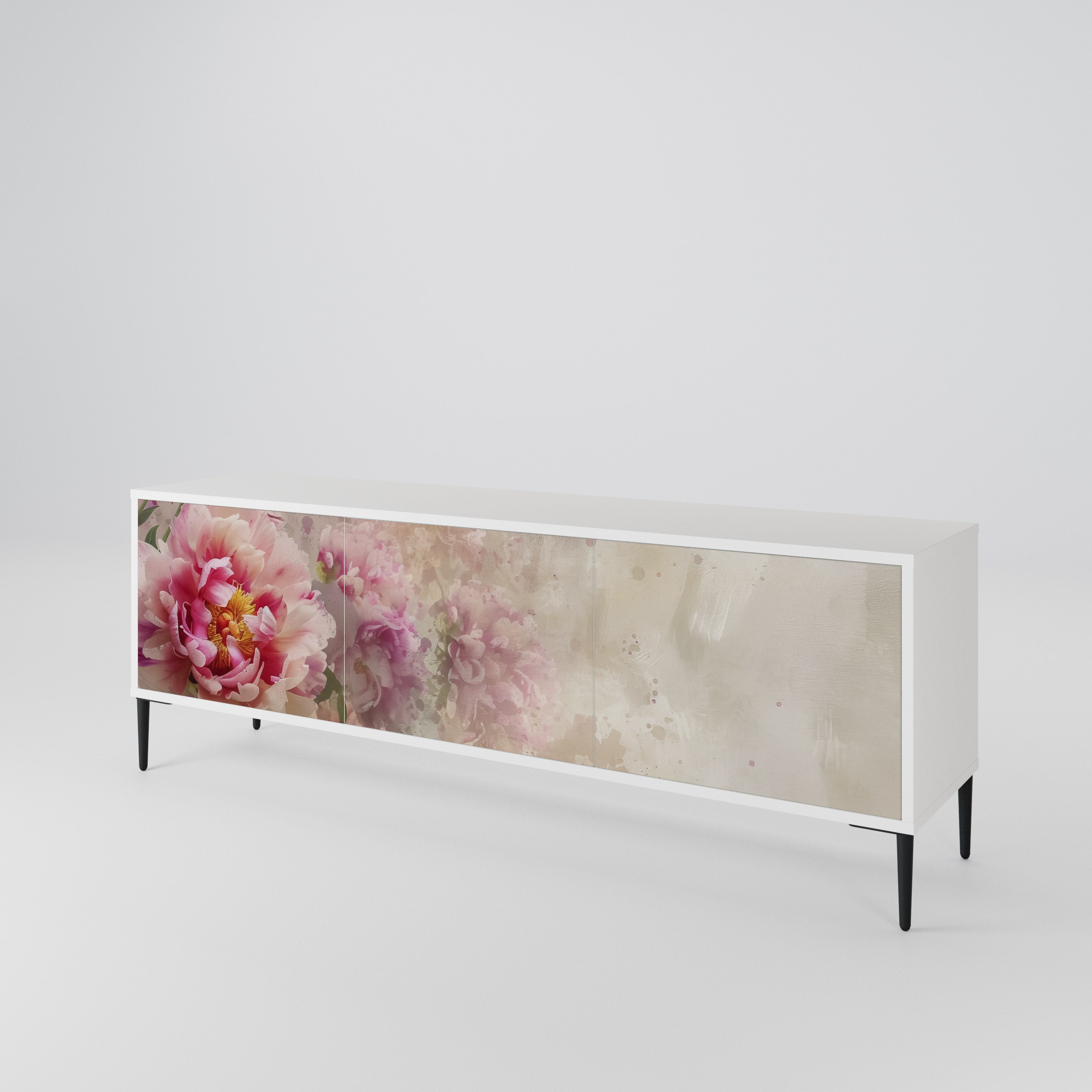 PEONY WHISPER Třídveřový TV stolek