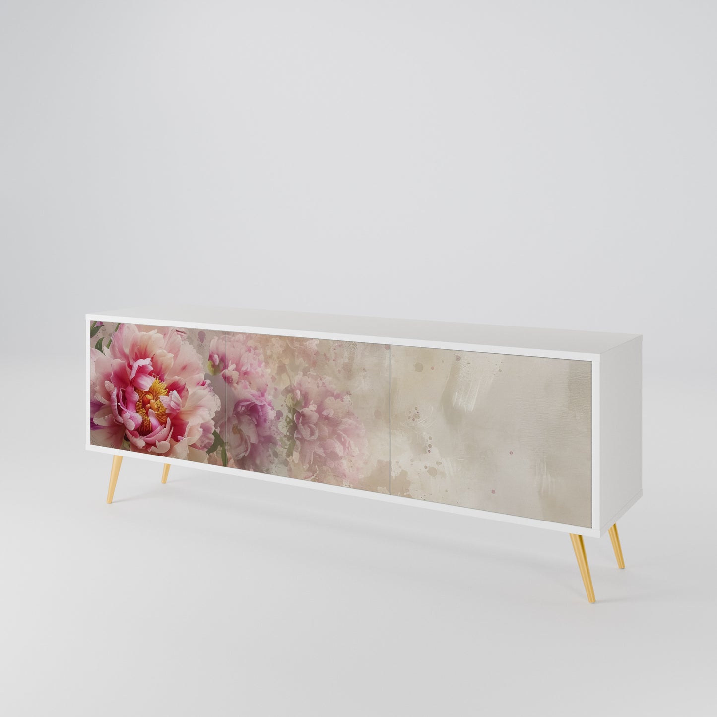 PEONY WHISPER Třídveřový TV stolek