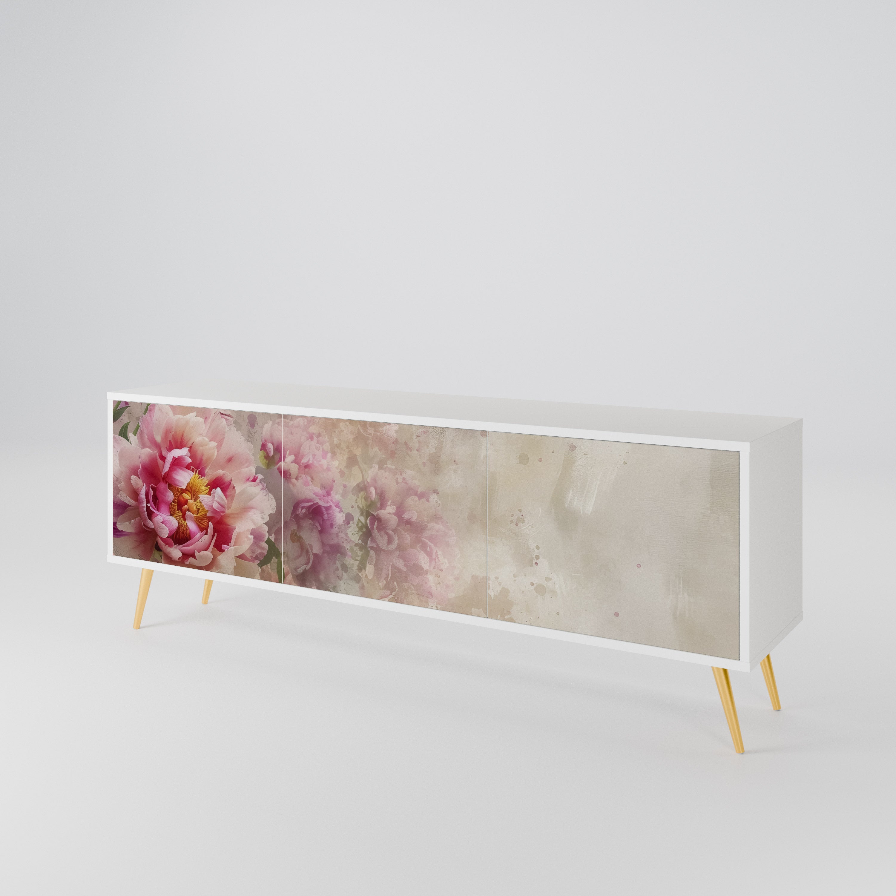 PEONY WHISPER Třídveřový TV stolek