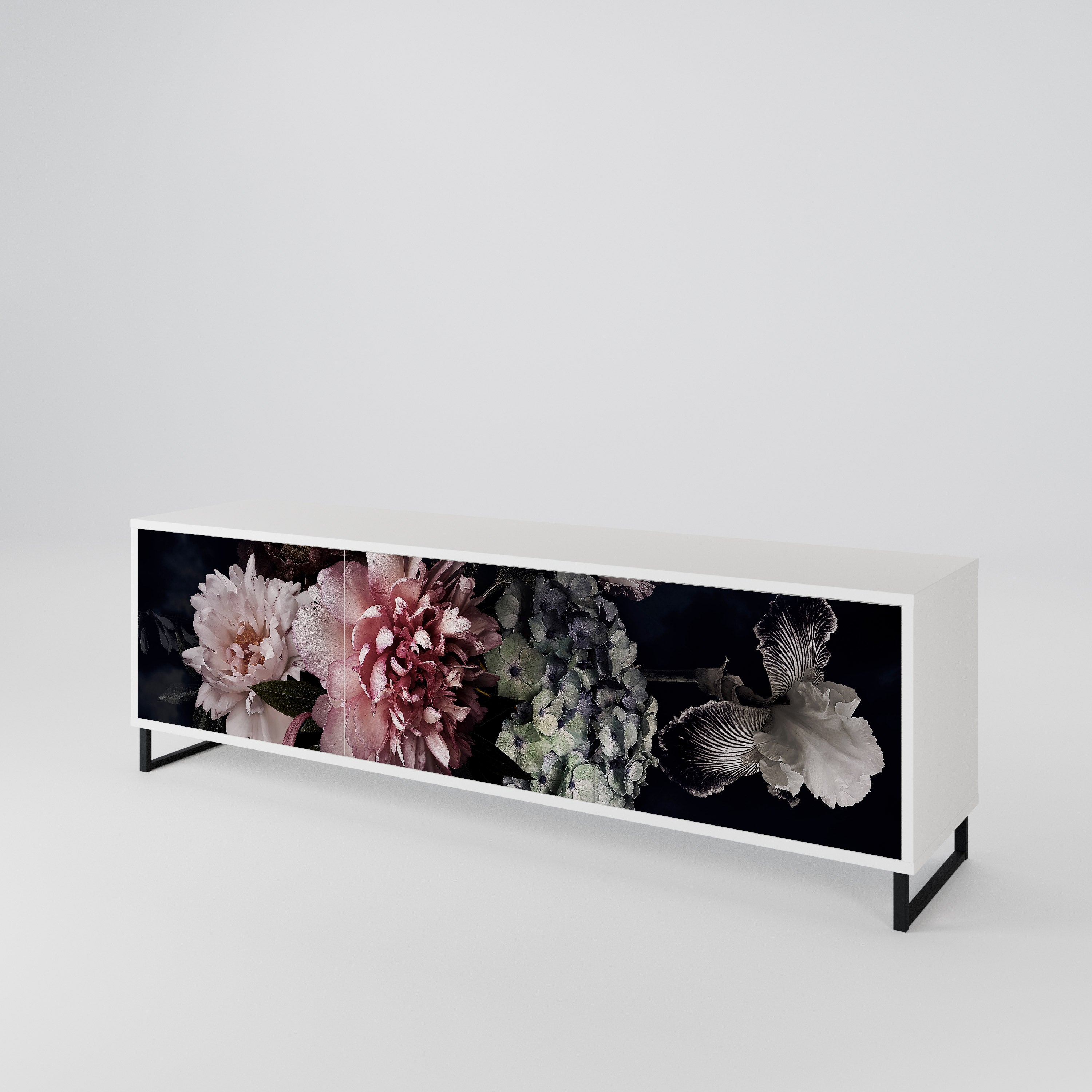 PURE BLOSSOM Třídveřový TV stolek