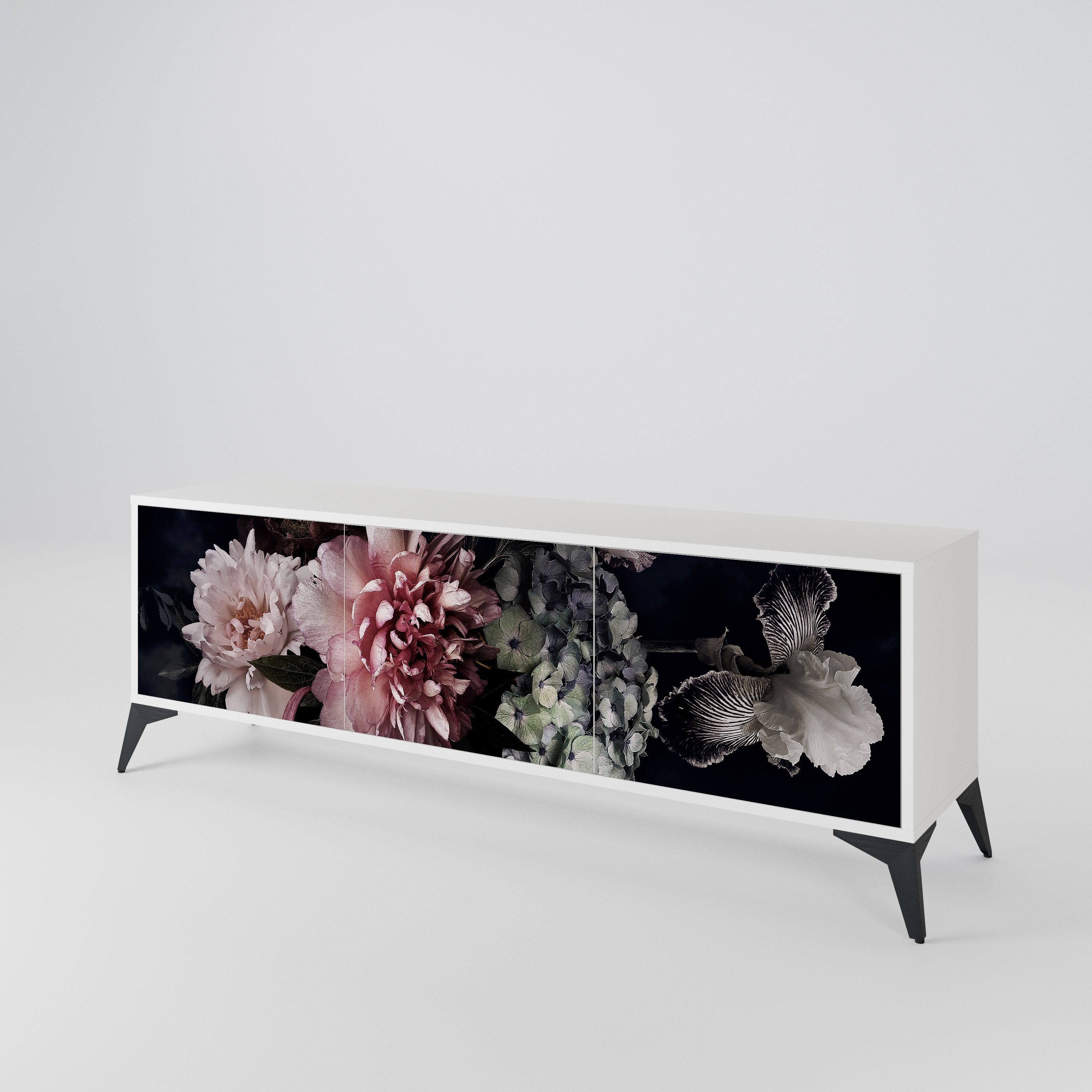 PURE BLOSSOM Třídveřový TV stolek