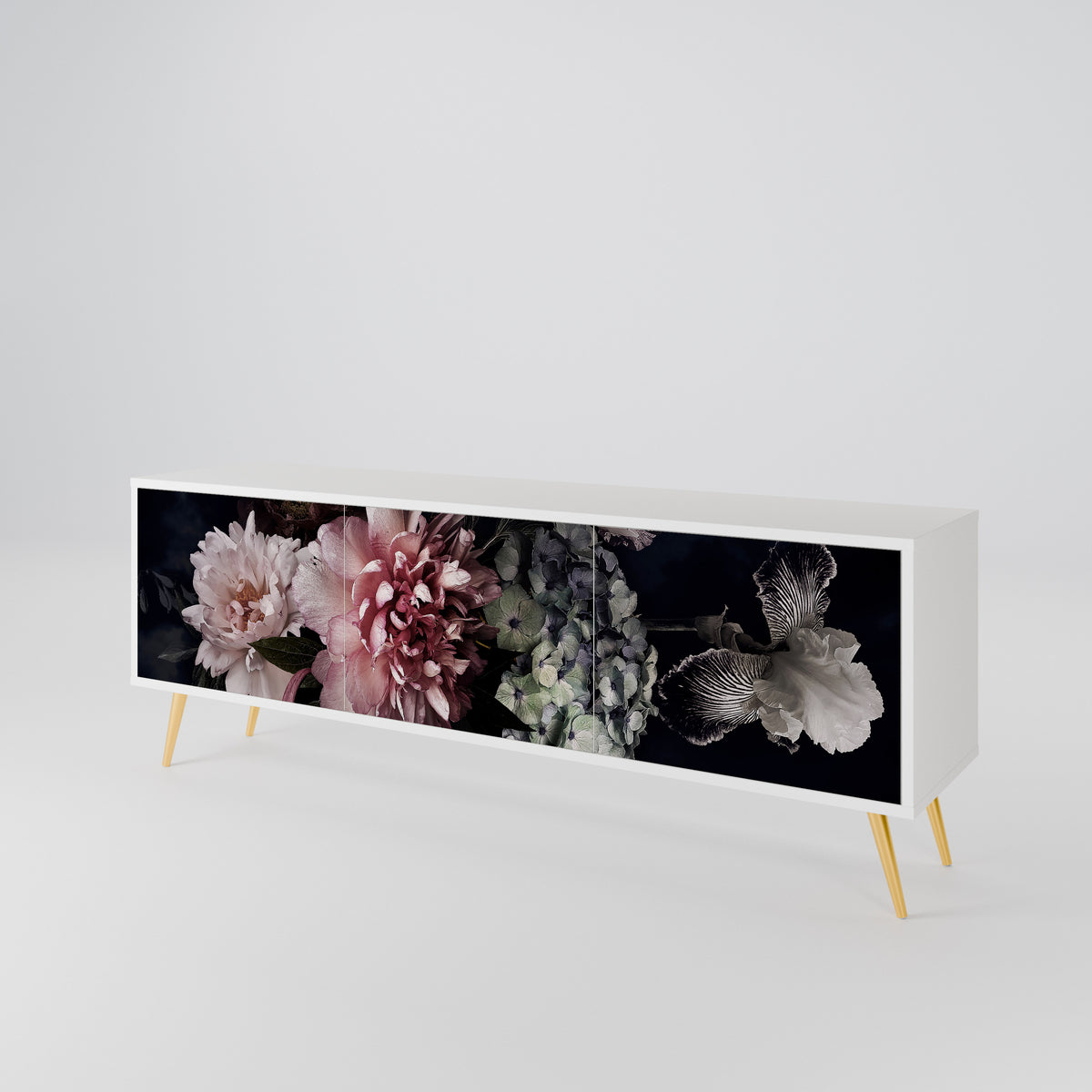 PURE BLOSSOM Třídveřový TV stolek