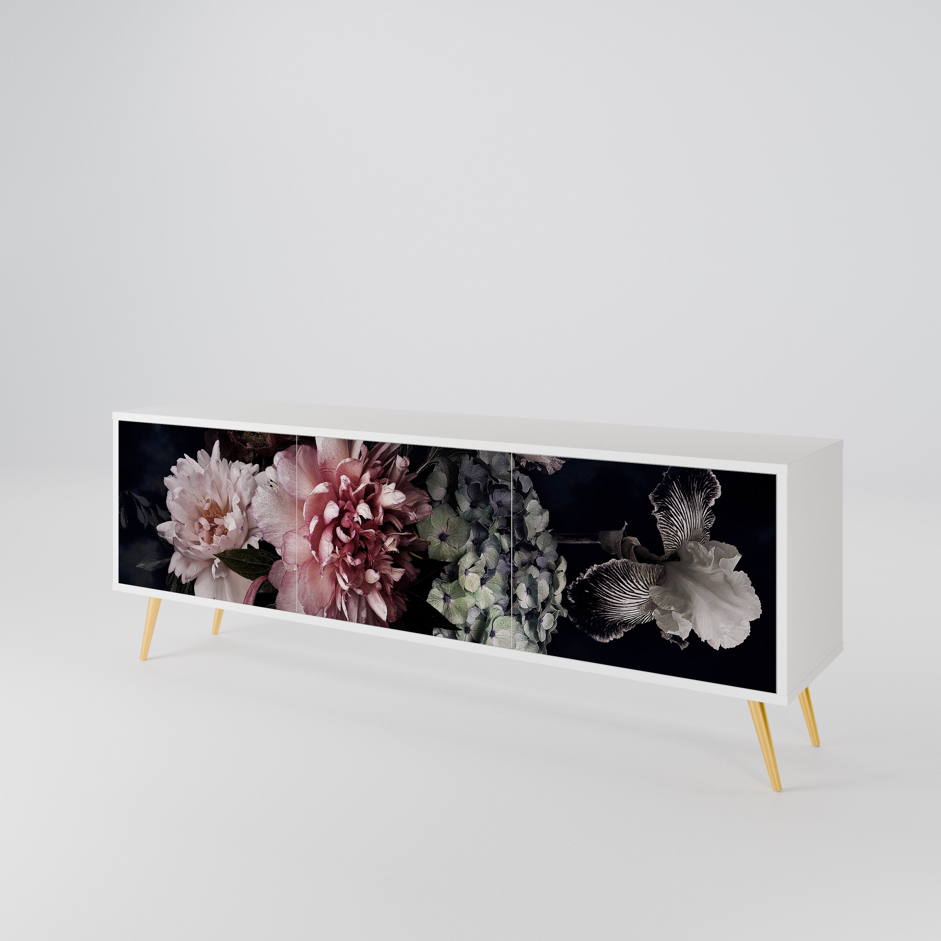PURE BLOSSOM Třídveřový TV stolek