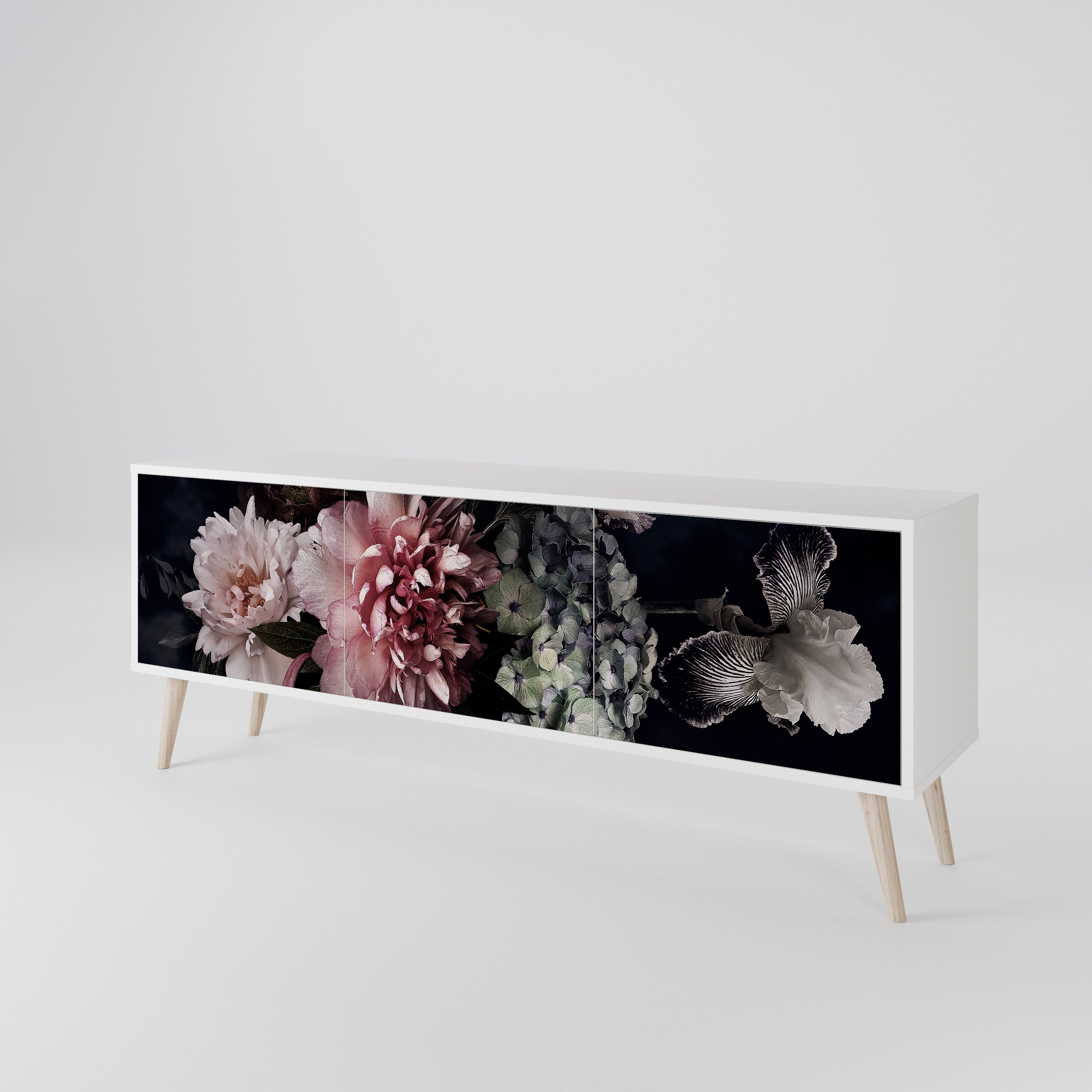 PURE BLOSSOM Třídveřový TV stolek