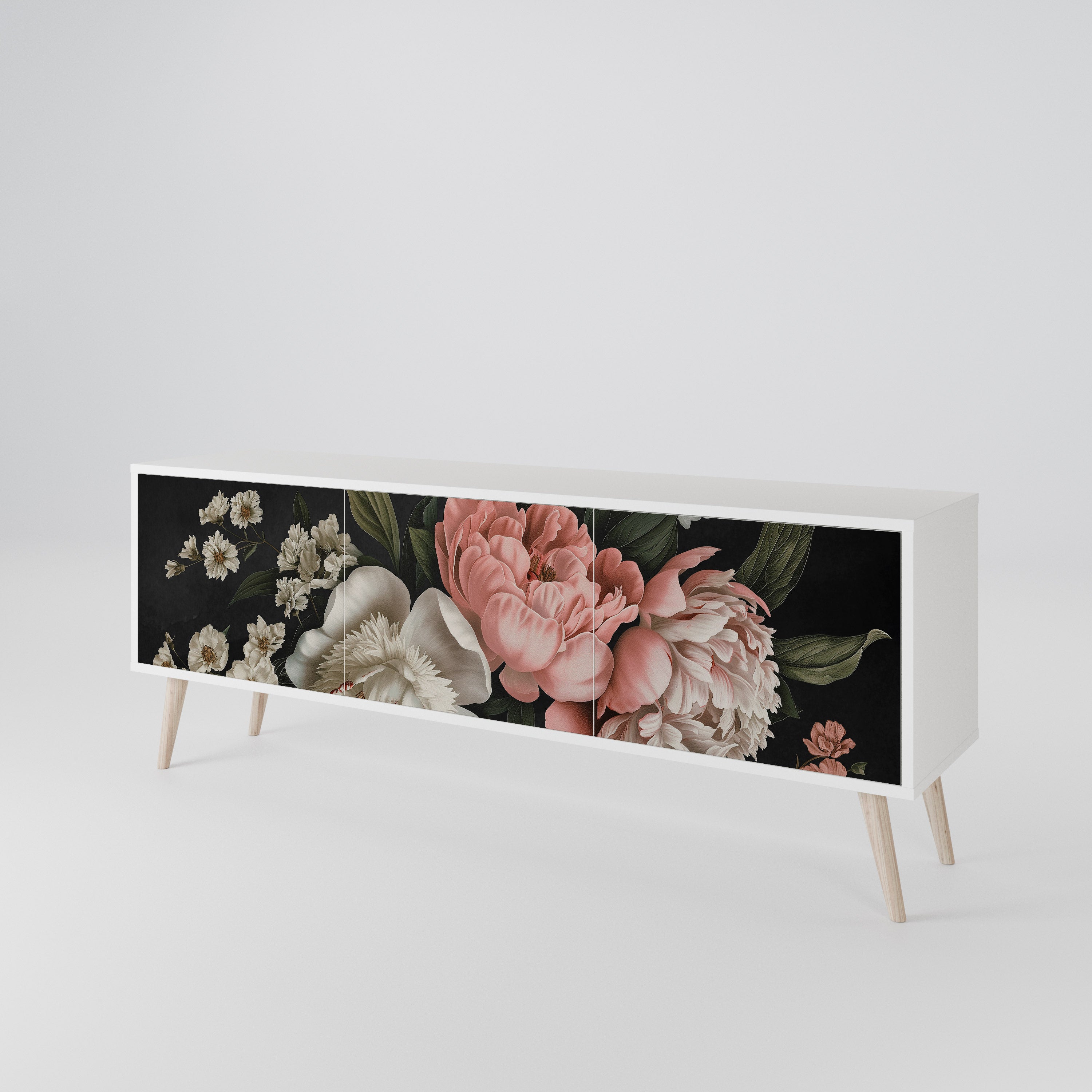 LUSH ELEGANCE Třídveřový TV stolek