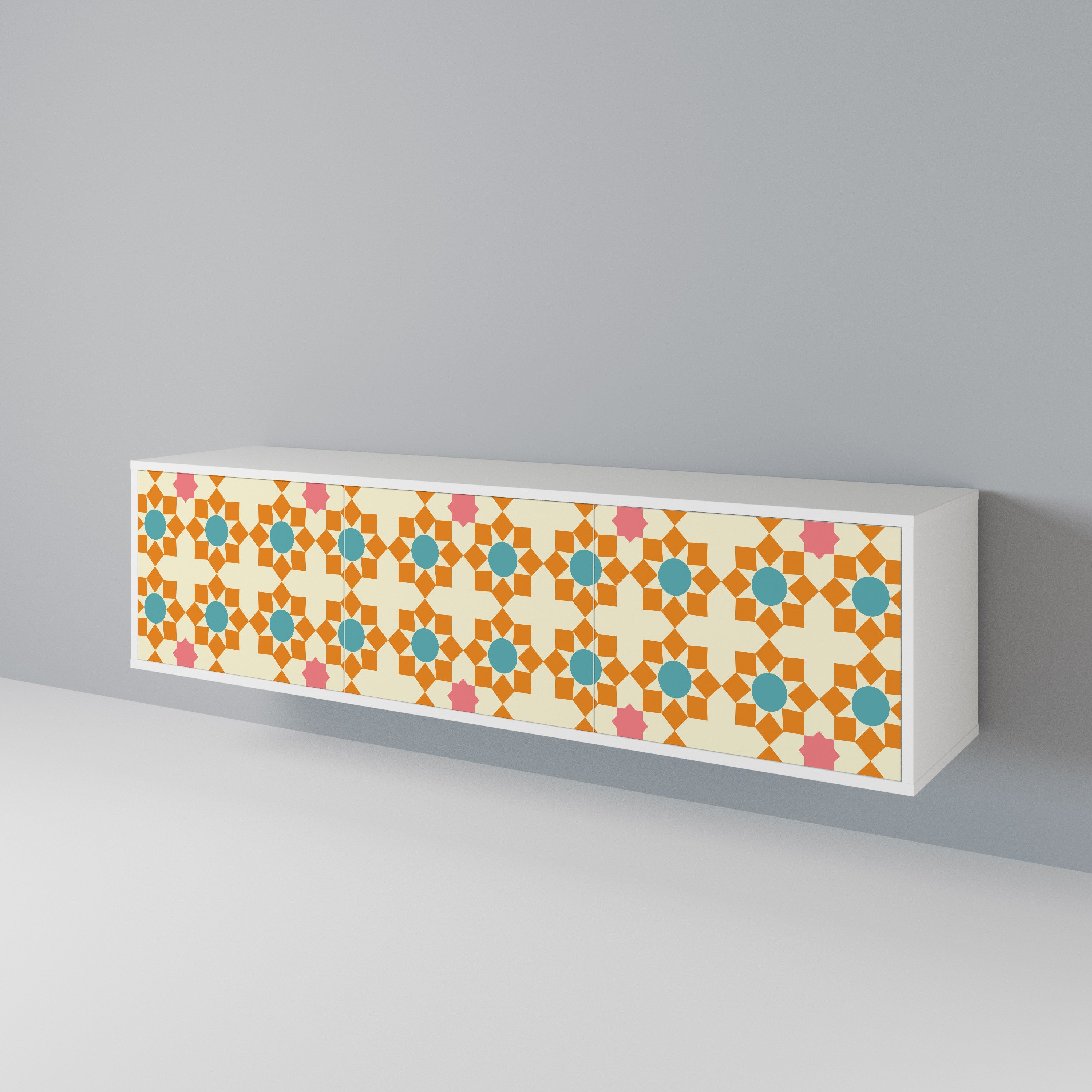 FLORAL DECOR Třídveřový TV stolek