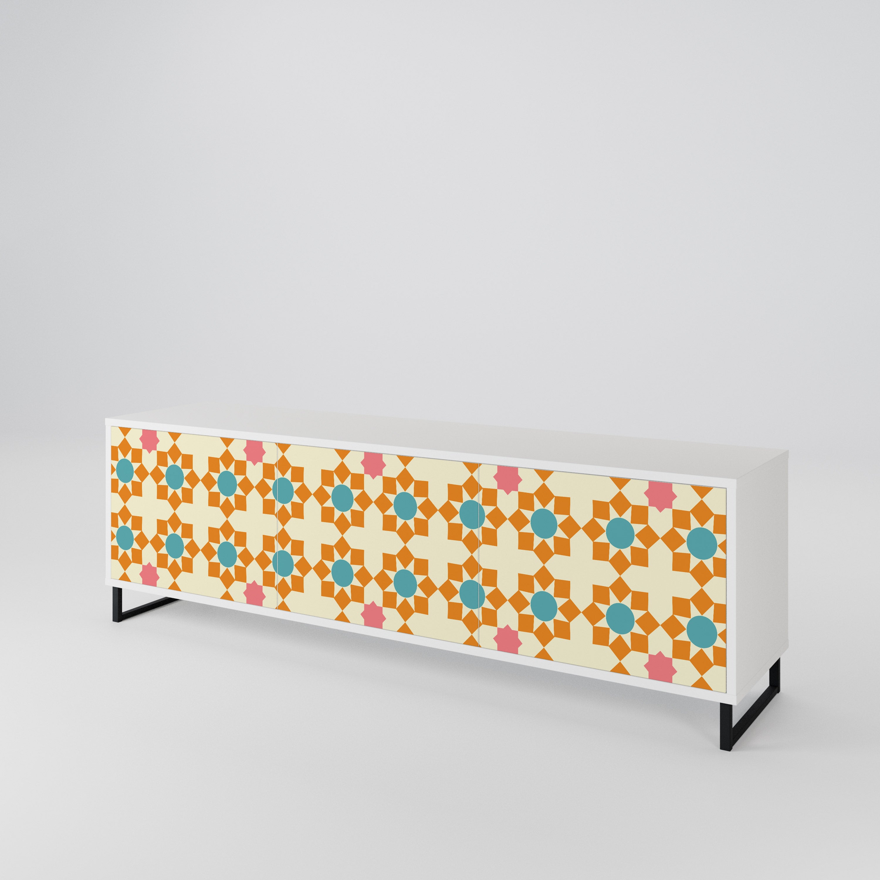 FLORAL DECOR Třídveřový TV stolek