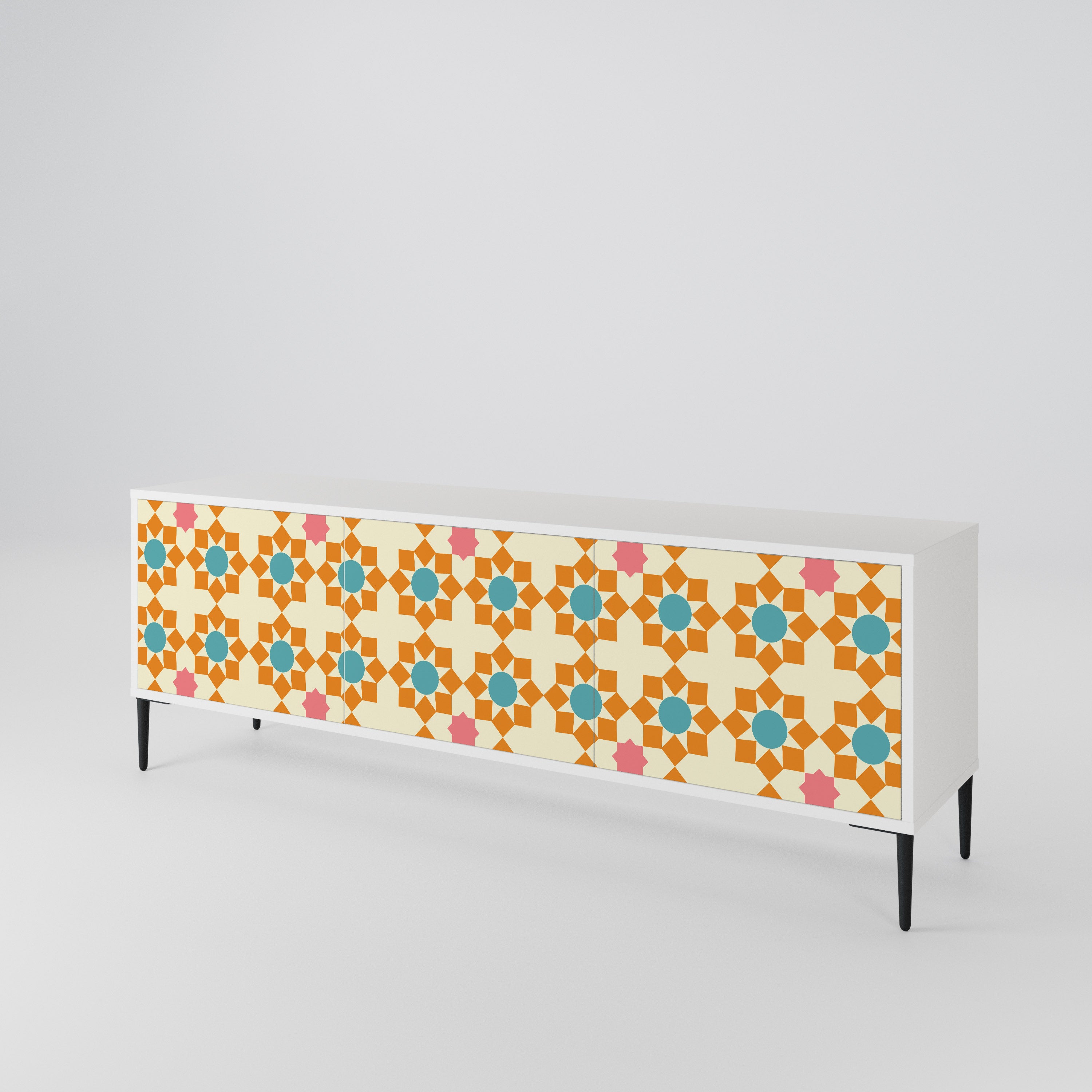 FLORAL DECOR Třídveřový TV stolek