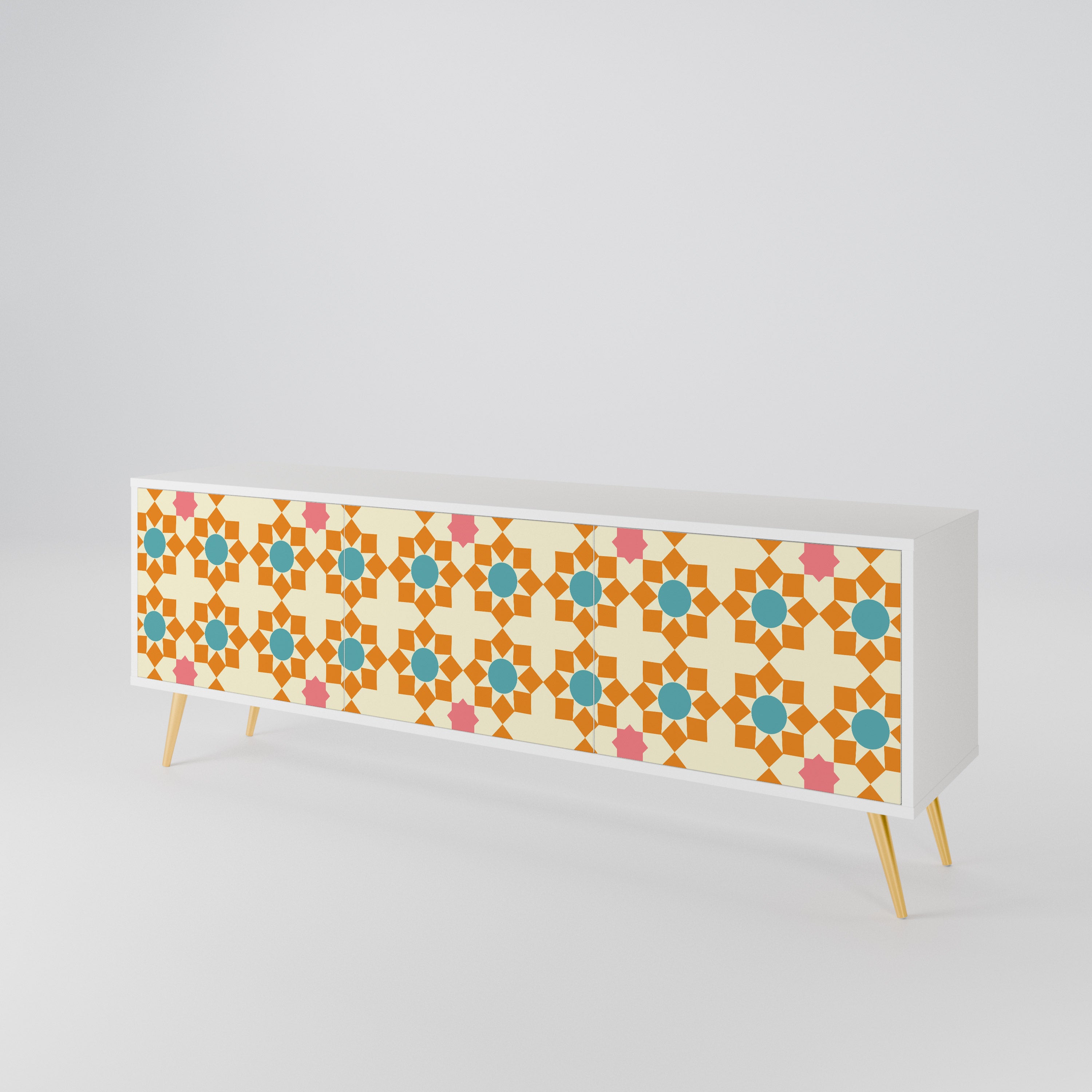 FLORAL DECOR Třídveřový TV stolek