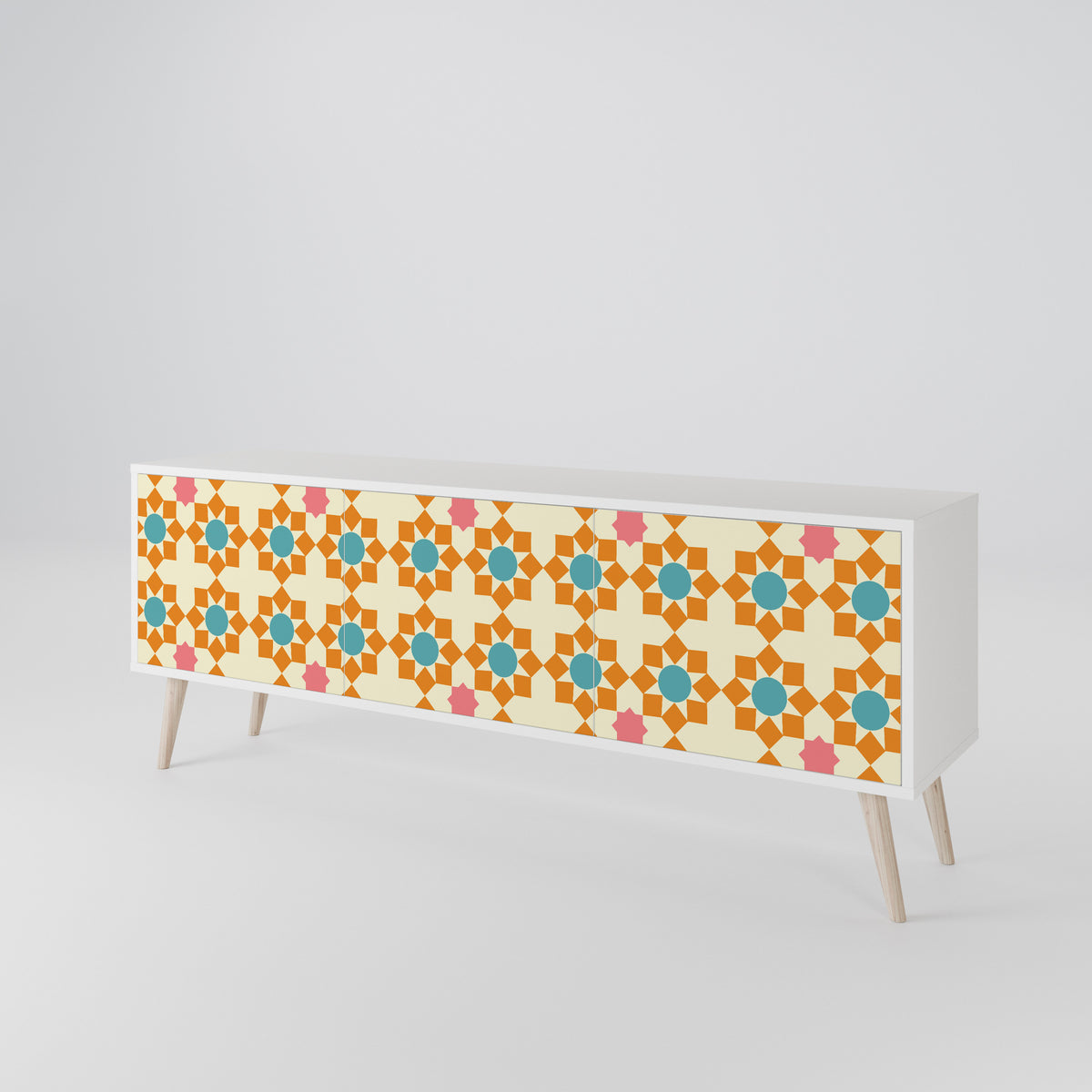 FLORAL DECOR Třídveřový TV stolek