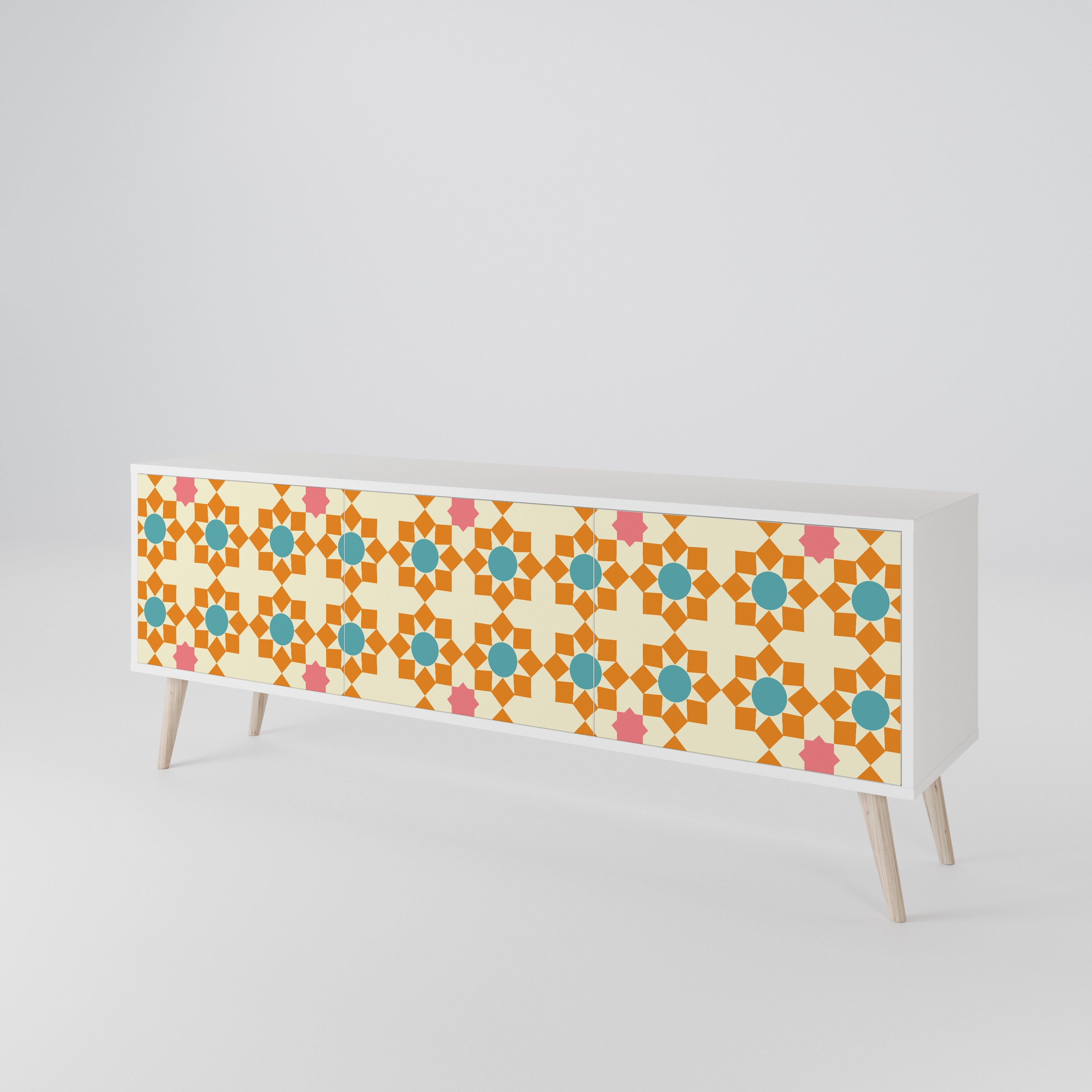 FLORAL DECOR Třídveřový TV stolek