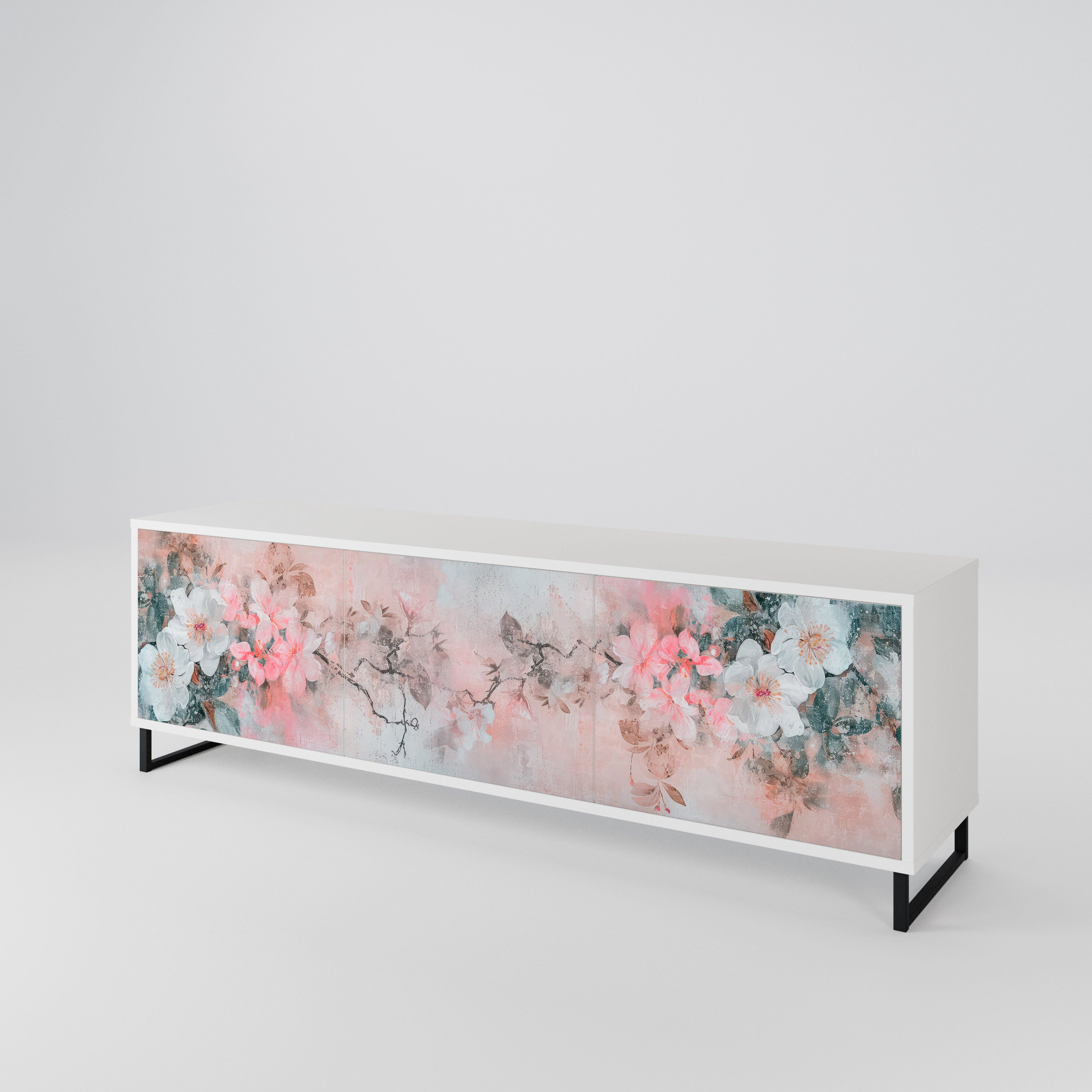 CHERRY BLOSSOM Třídveřový TV stolek