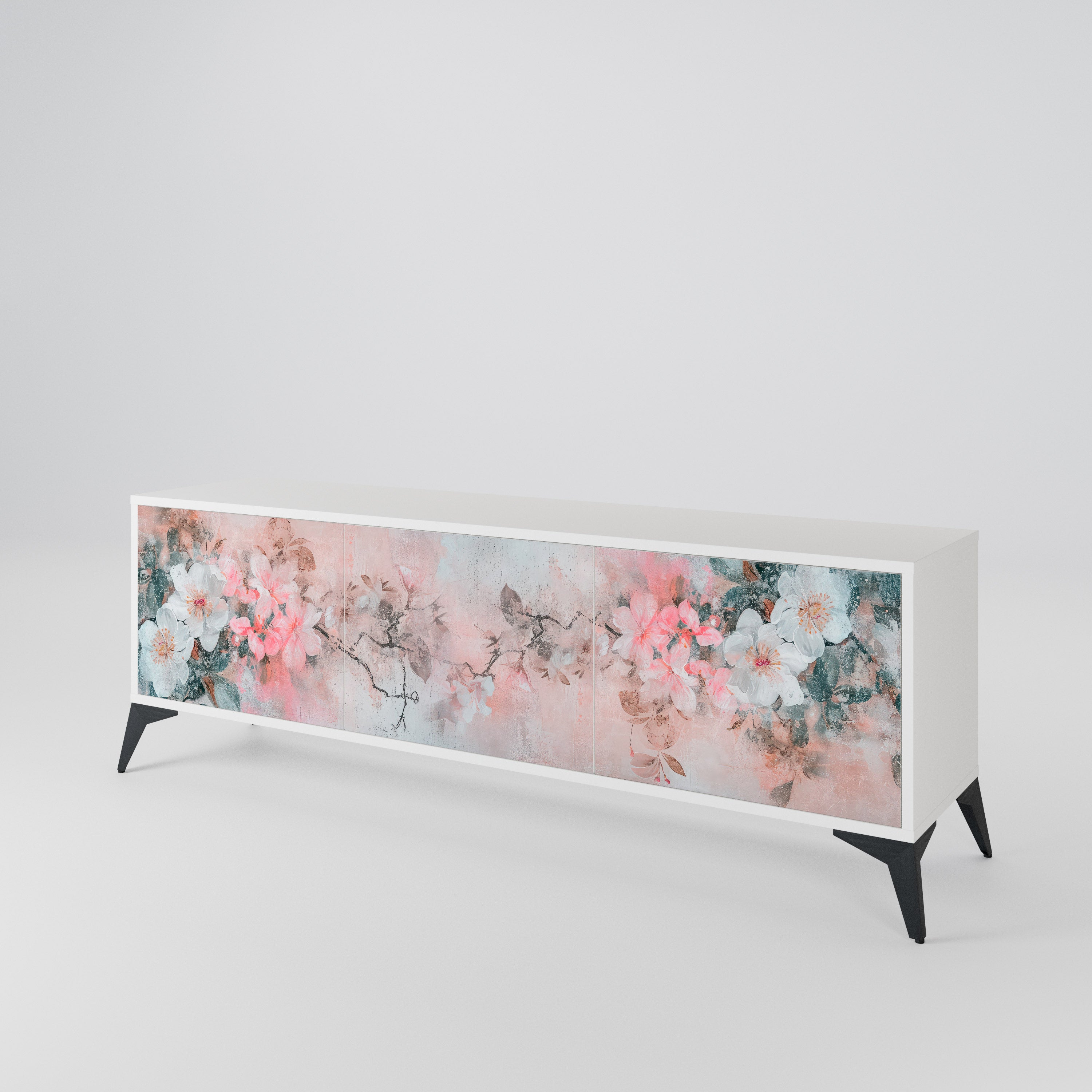 CHERRY BLOSSOM Třídveřový TV stolek