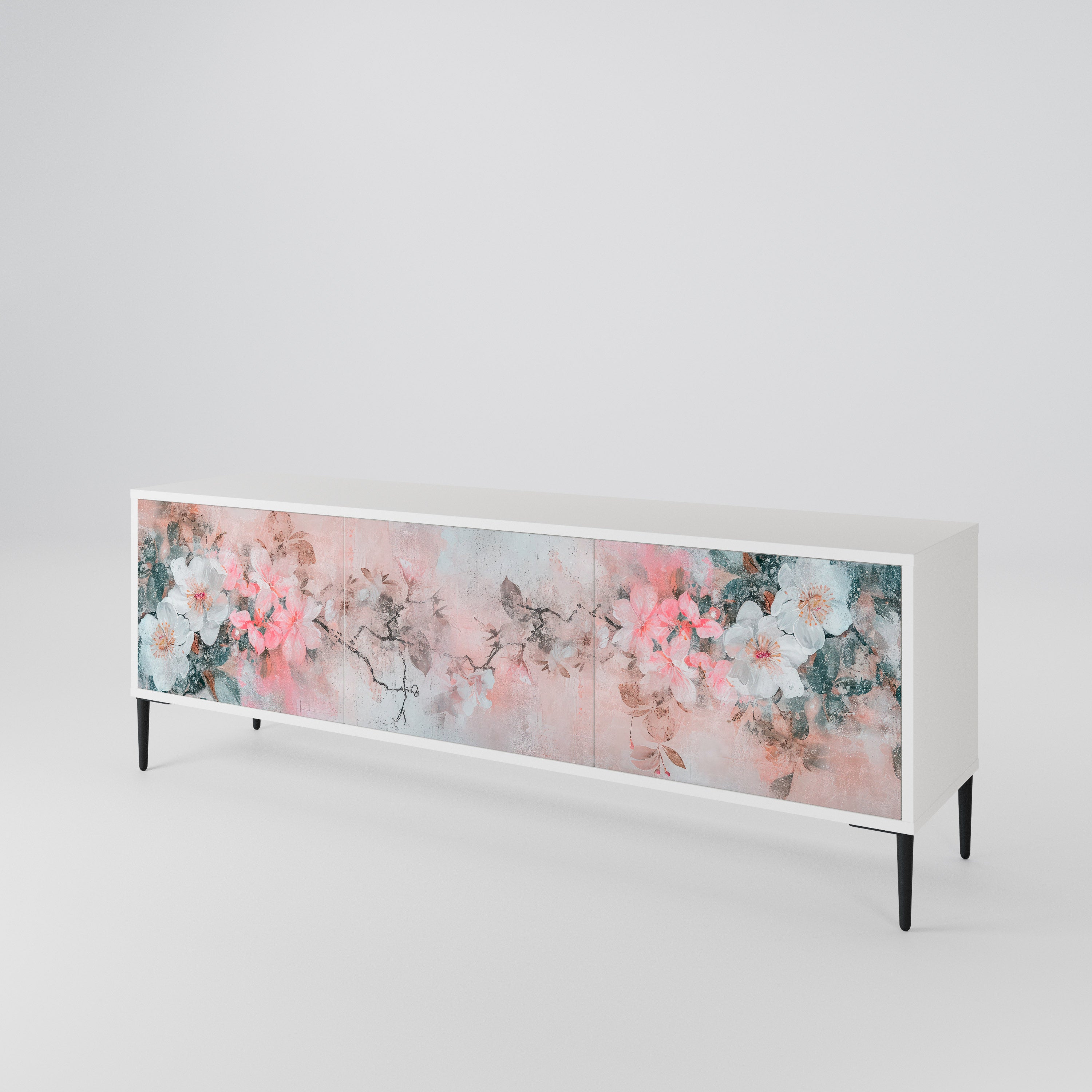 CHERRY BLOSSOM Třídveřový TV stolek