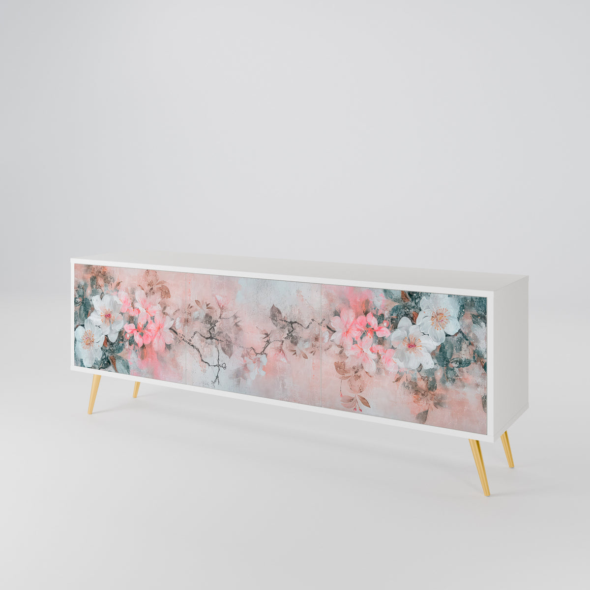 CHERRY BLOSSOM Třídveřový TV stolek