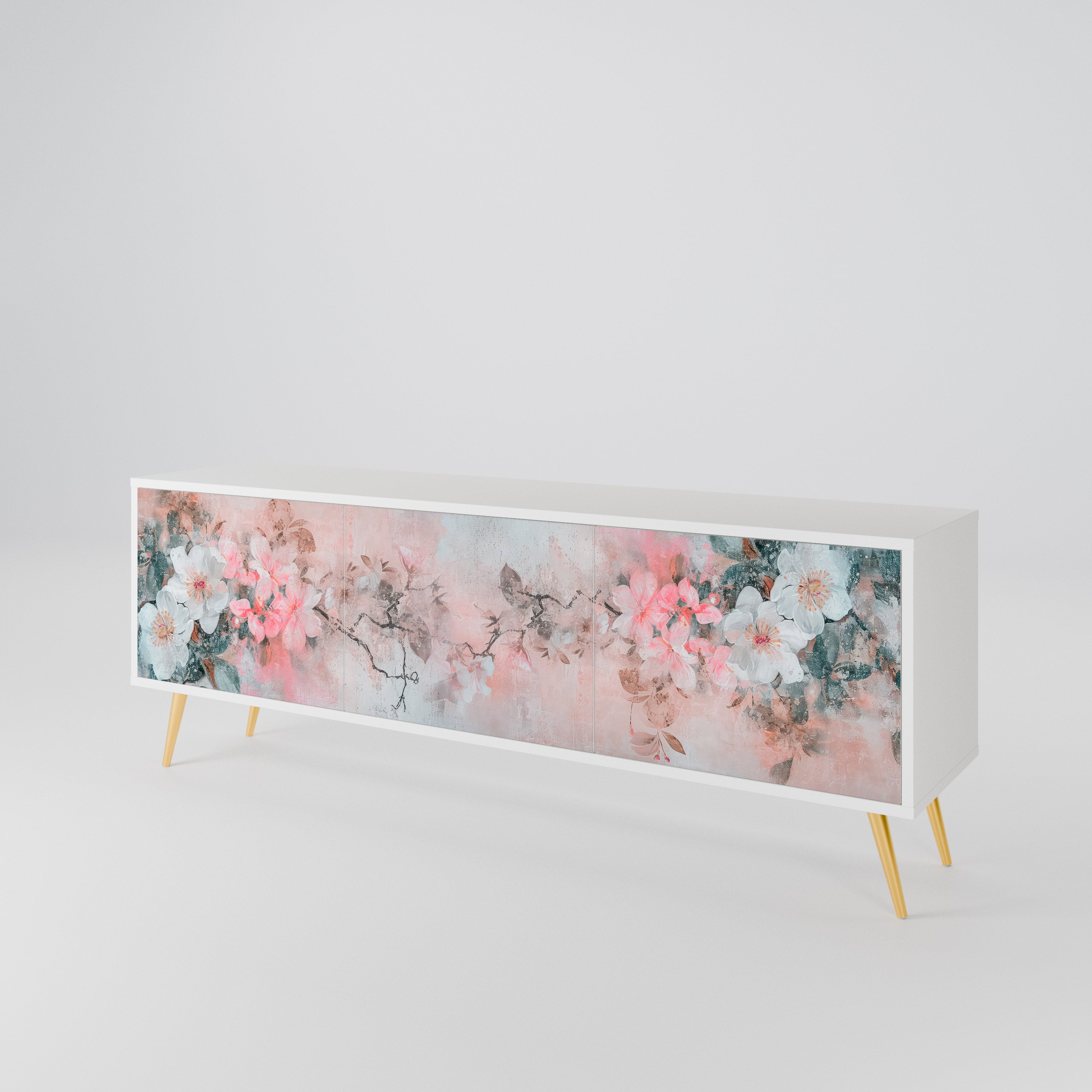 CHERRY BLOSSOM Třídveřový TV stolek