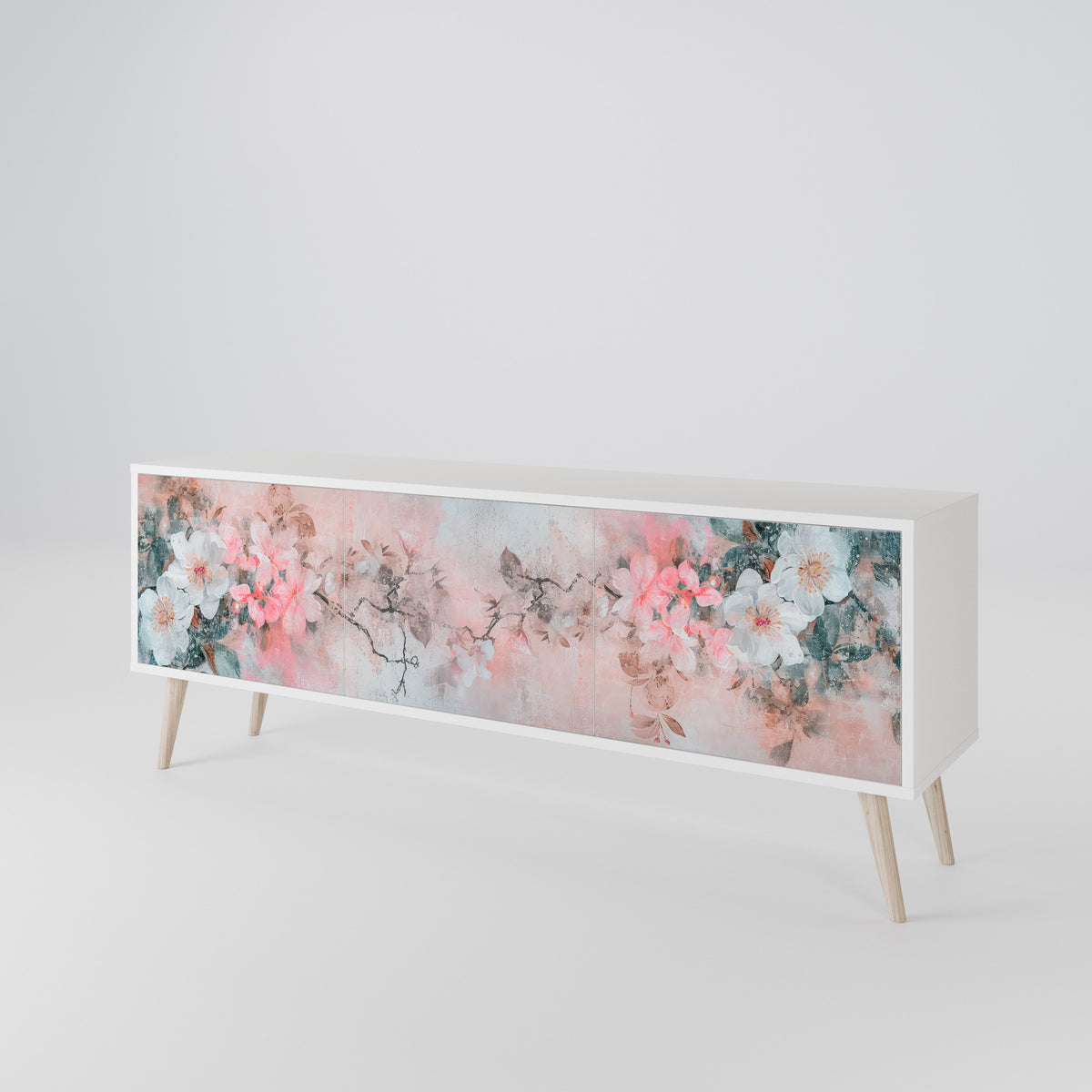 CHERRY BLOSSOM Třídveřový TV stolek