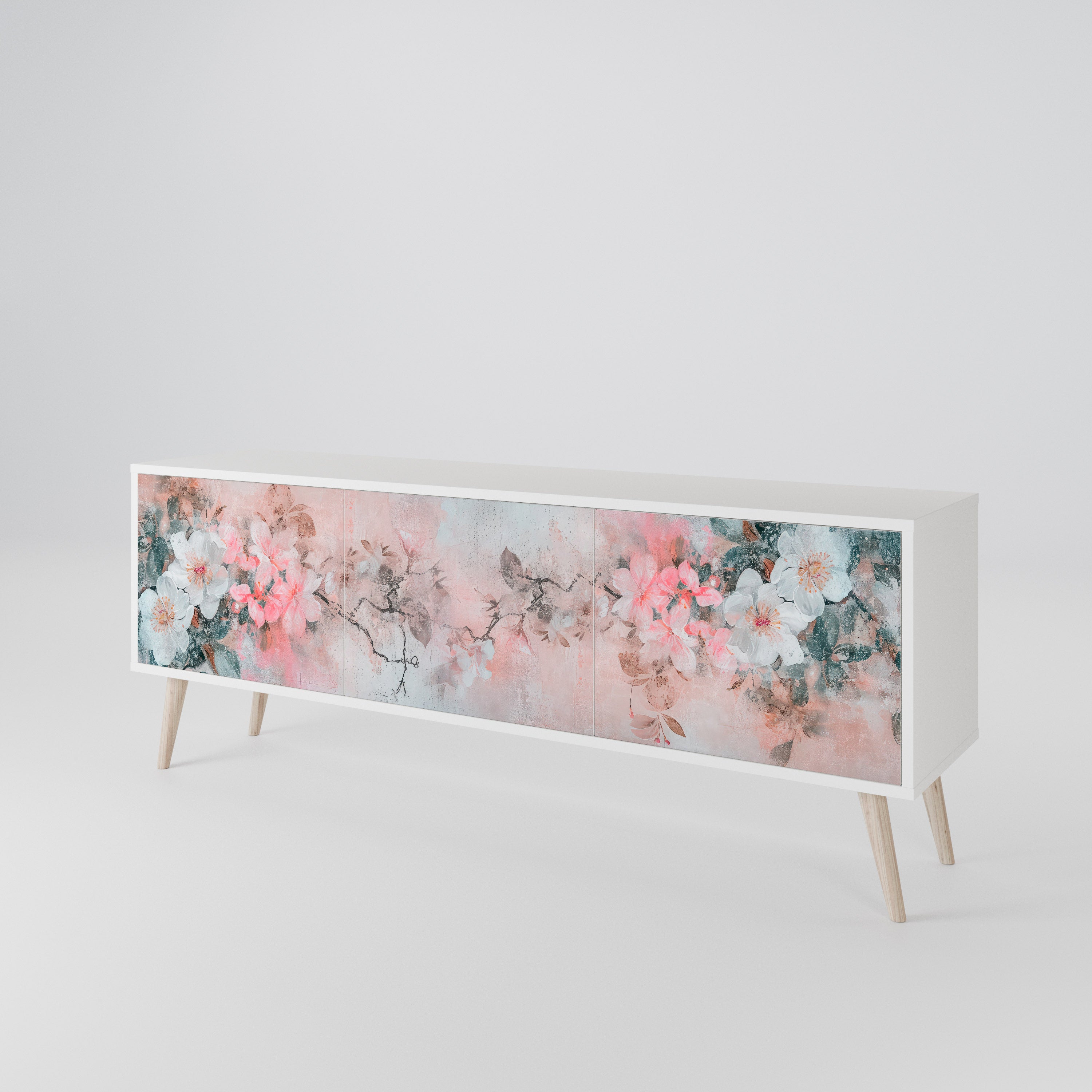 CHERRY BLOSSOM Třídveřový TV stolek