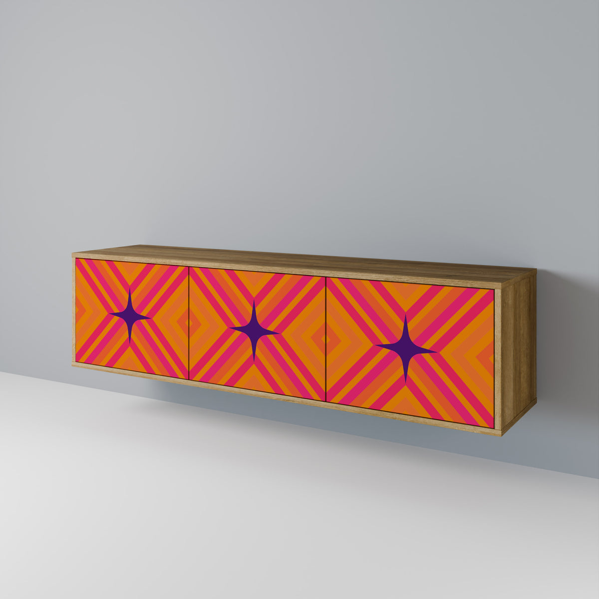 GEOMETRIC BRILLIANCE Třídveřový TV stolek