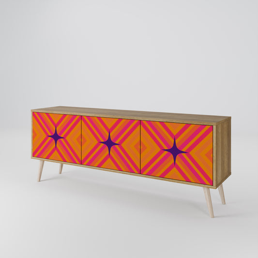 GEOMETRIC BRILLIANCE Třídveřový TV stolek