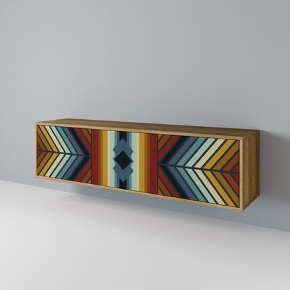 INDIGENOUS ZIGZAG Třídveřový TV stolek