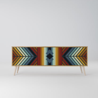 INDIGENOUS ZIGZAG Třídveřový TV stolek