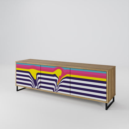 COLORFUL DIVERSION Třídveřový TV stolek