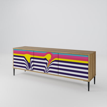 COLORFUL DIVERSION Třídveřový TV stolek