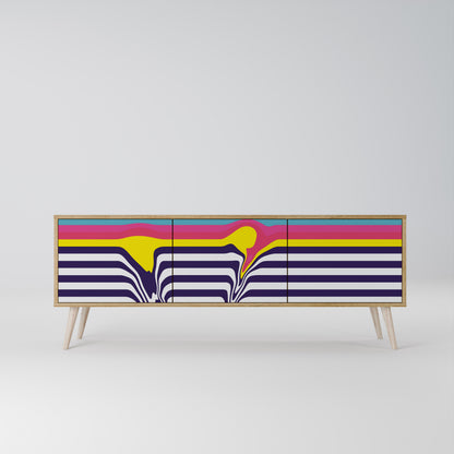 COLORFUL DIVERSION Třídveřový TV stolek
