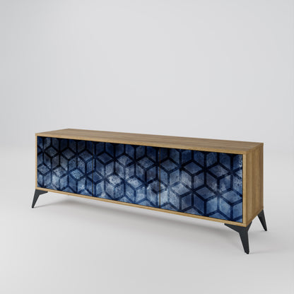 CUBIC MIST Třídveřový TV stolek