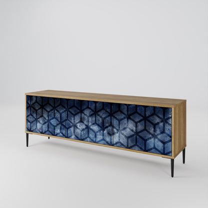 CUBIC MIST Třídveřový TV stolek