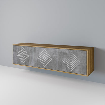POLYGONAL ARTISTRY Třídveřový TV stolek