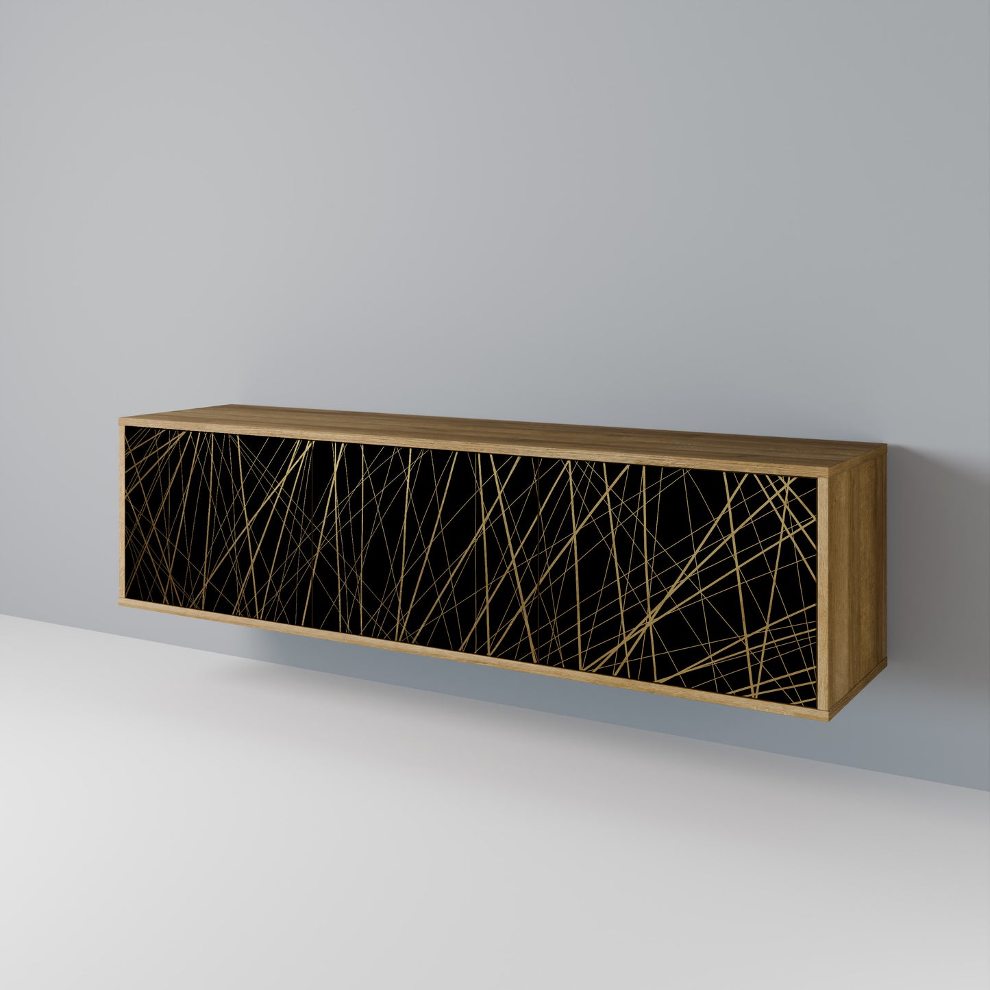 BRIGHT MESH Třídveřový TV stolek