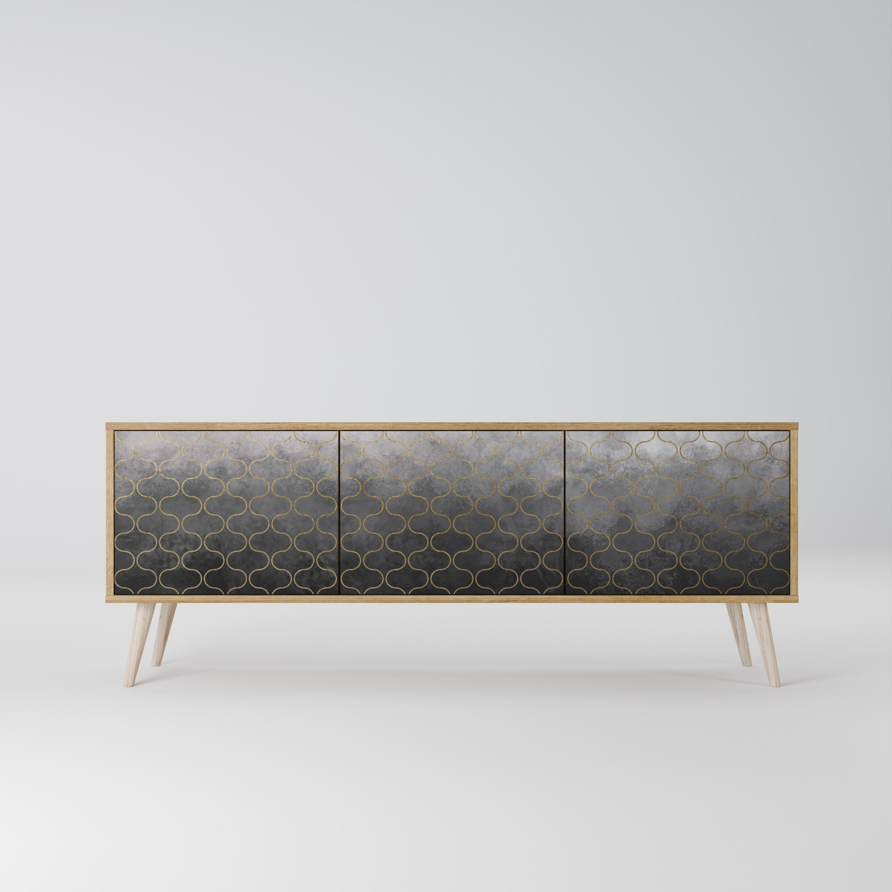TESSELATED GRAYISH Třídveřový TV stolek