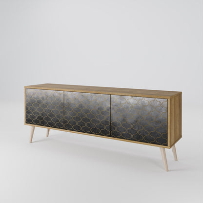 TESSELATED GRAYISH Třídveřový TV stolek
