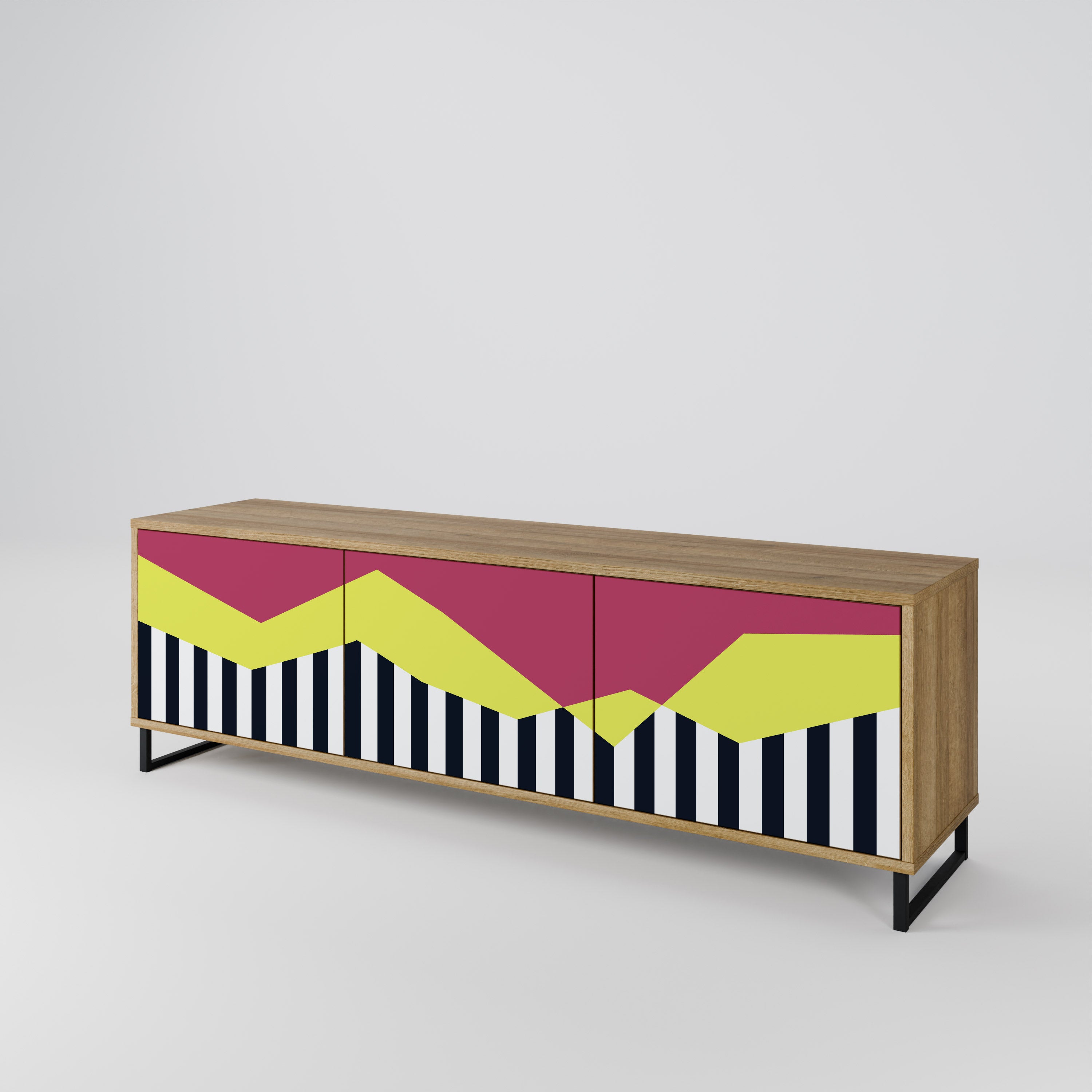 PIANO FANTASY Třídveřový TV stolek