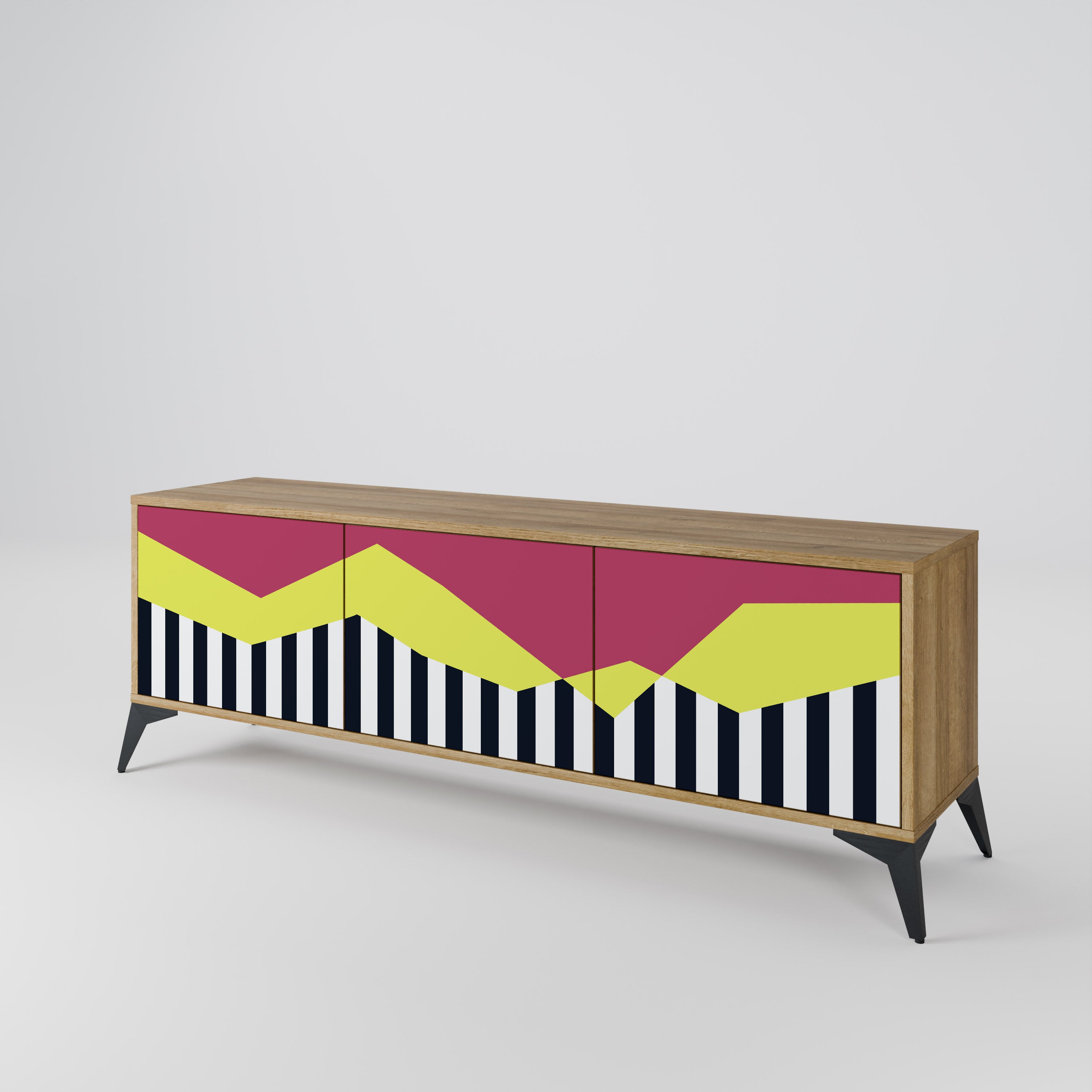 PIANO FANTASY Třídveřový TV stolek