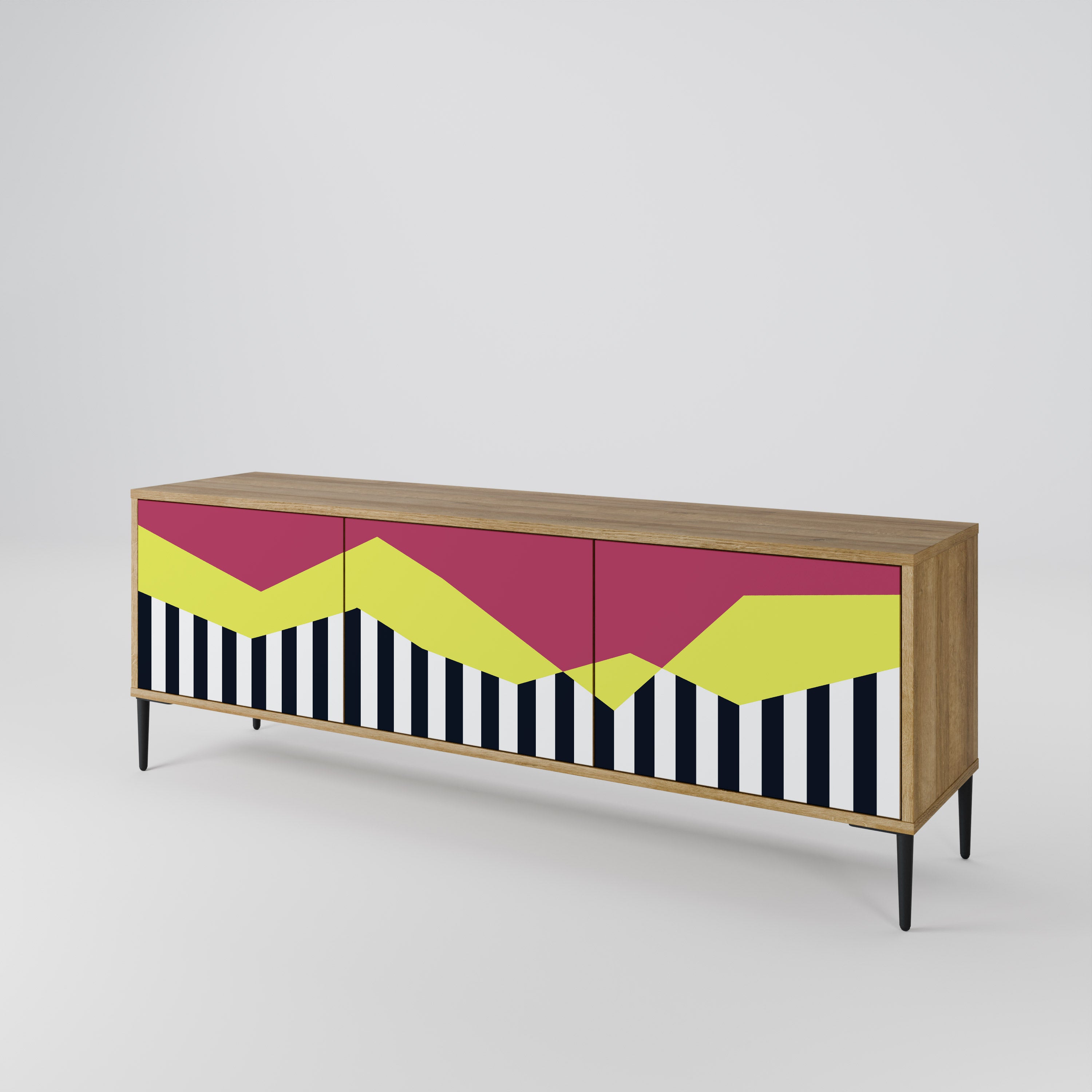 PIANO FANTASY Třídveřový TV stolek