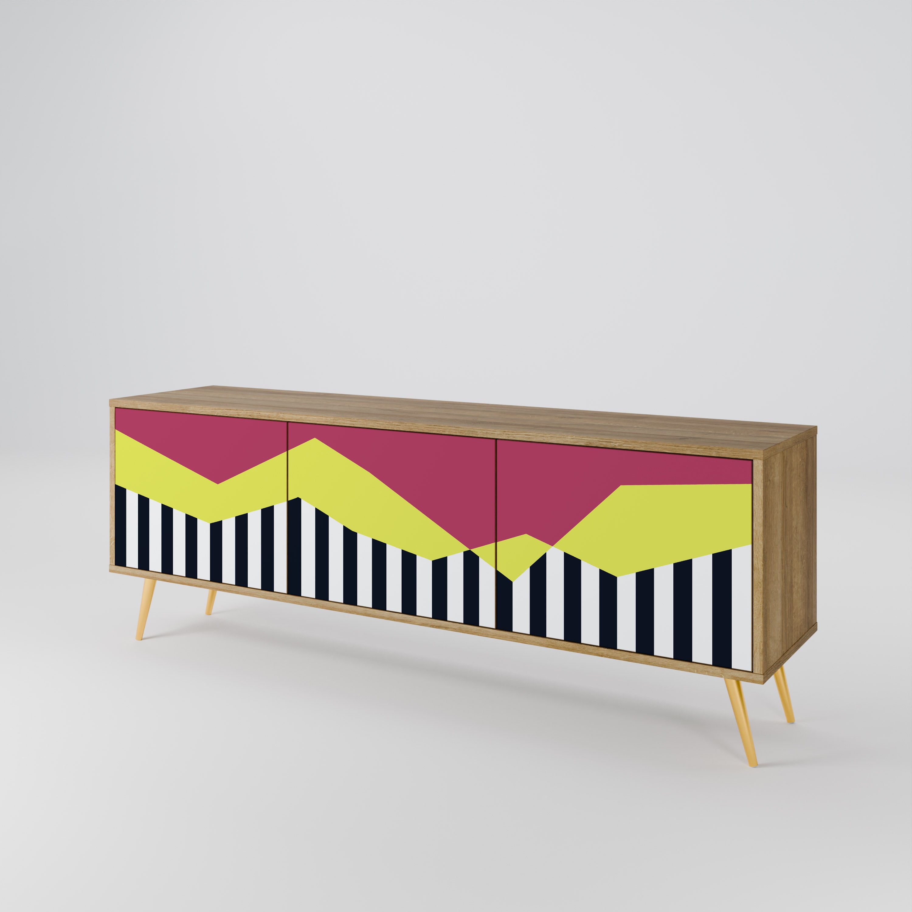 PIANO FANTASY Třídveřový TV stolek