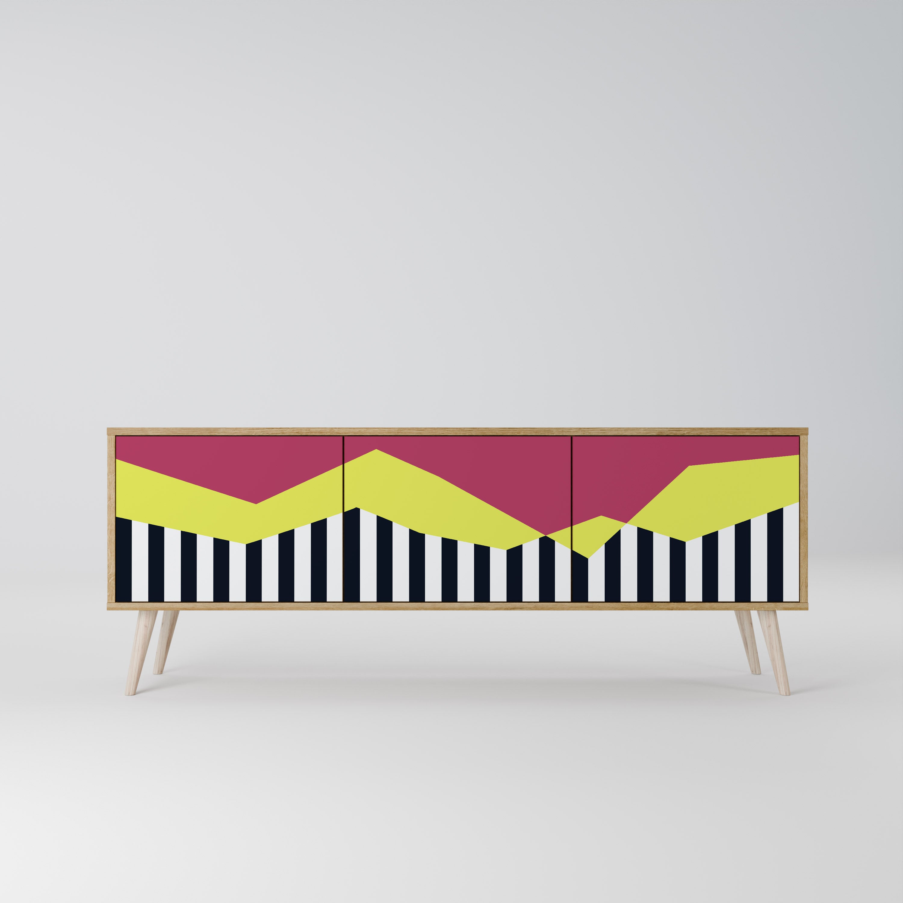 PIANO FANTASY Třídveřový TV stolek