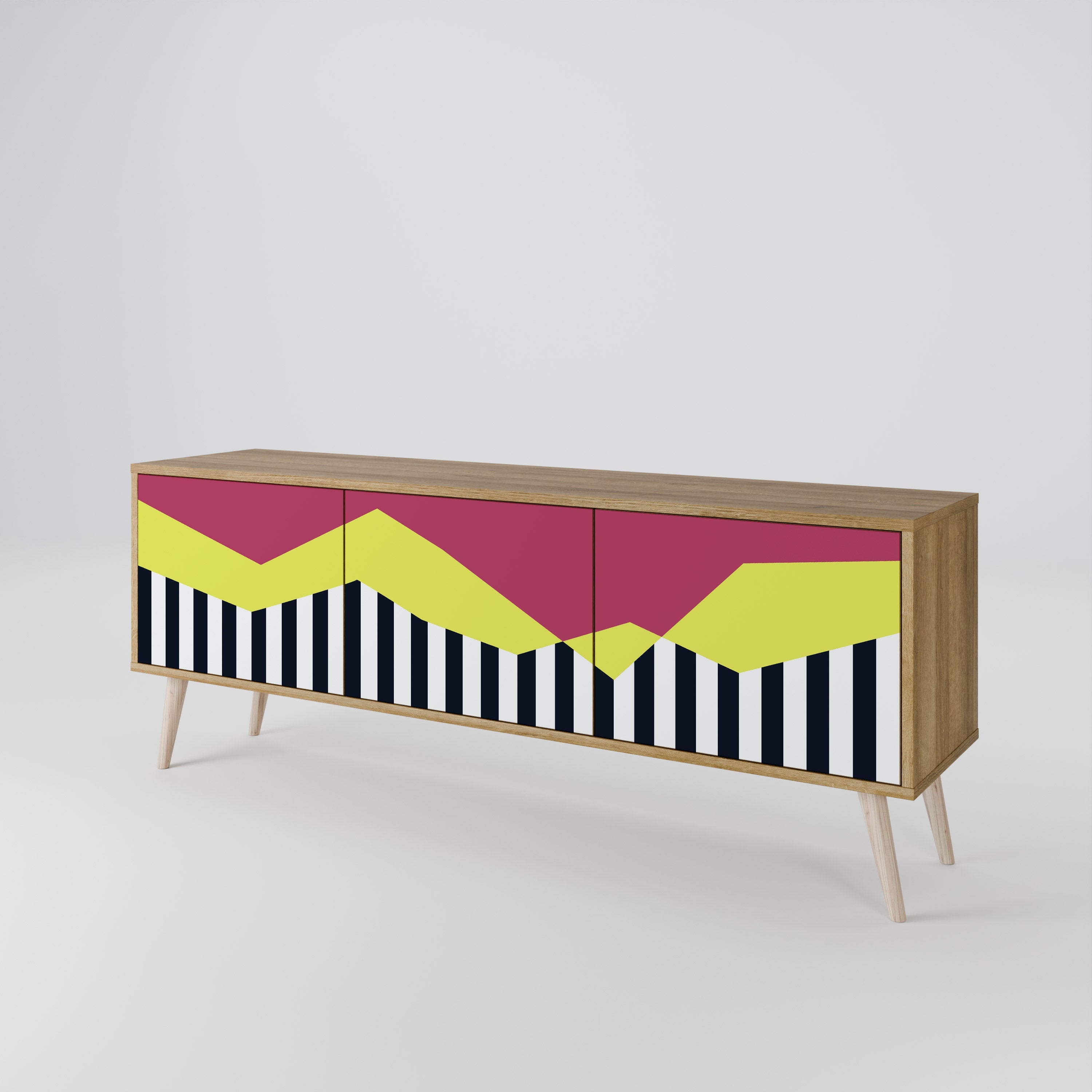 PIANO FANTASY Třídveřový TV stolek