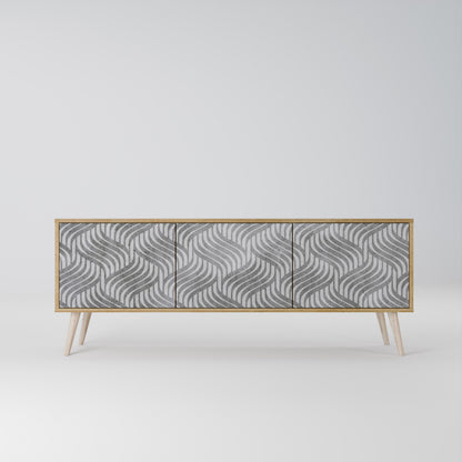 CONCRETE MOVEMENT Třídveřový TV stolek