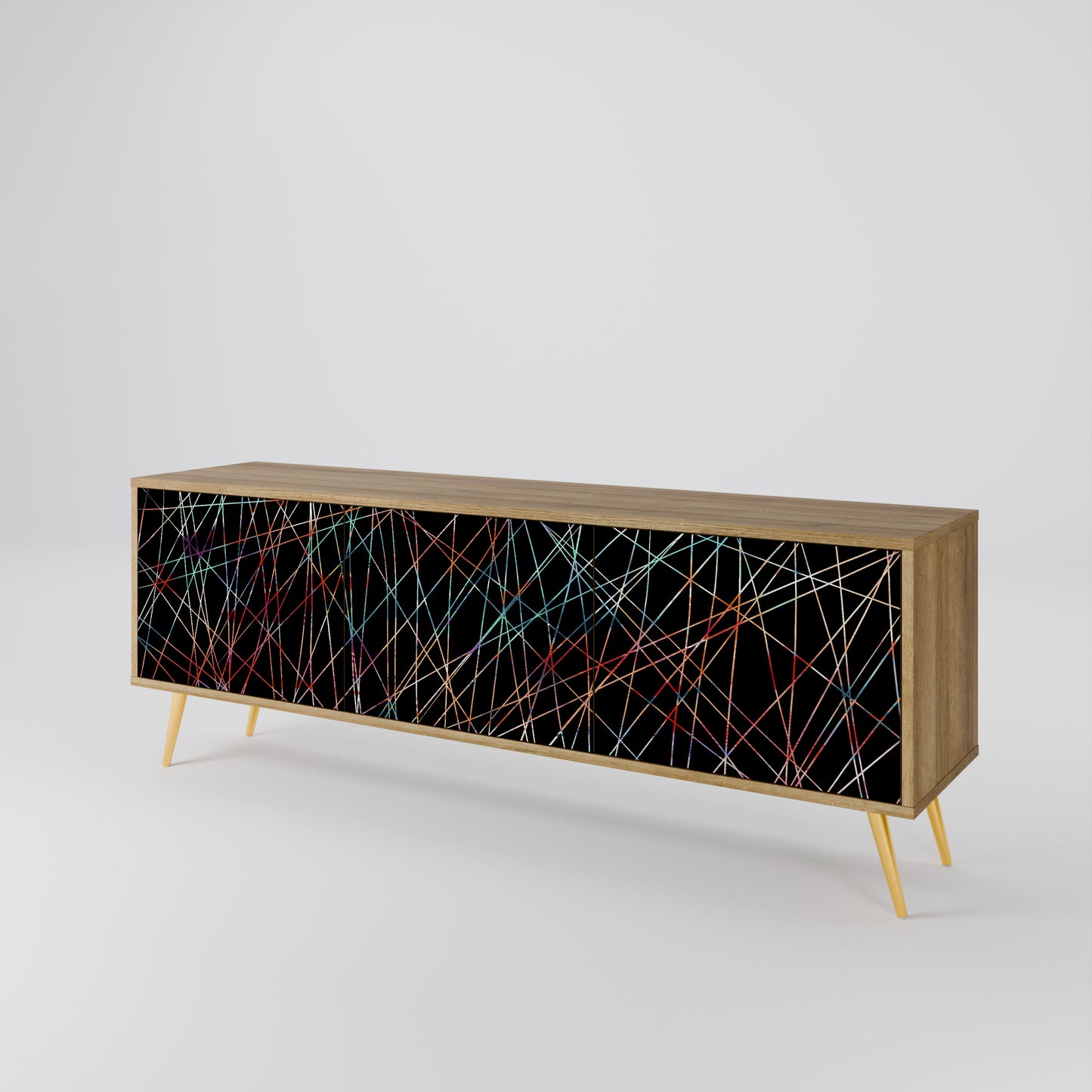 LUMINOUS SNARE Třídveřový TV stolek