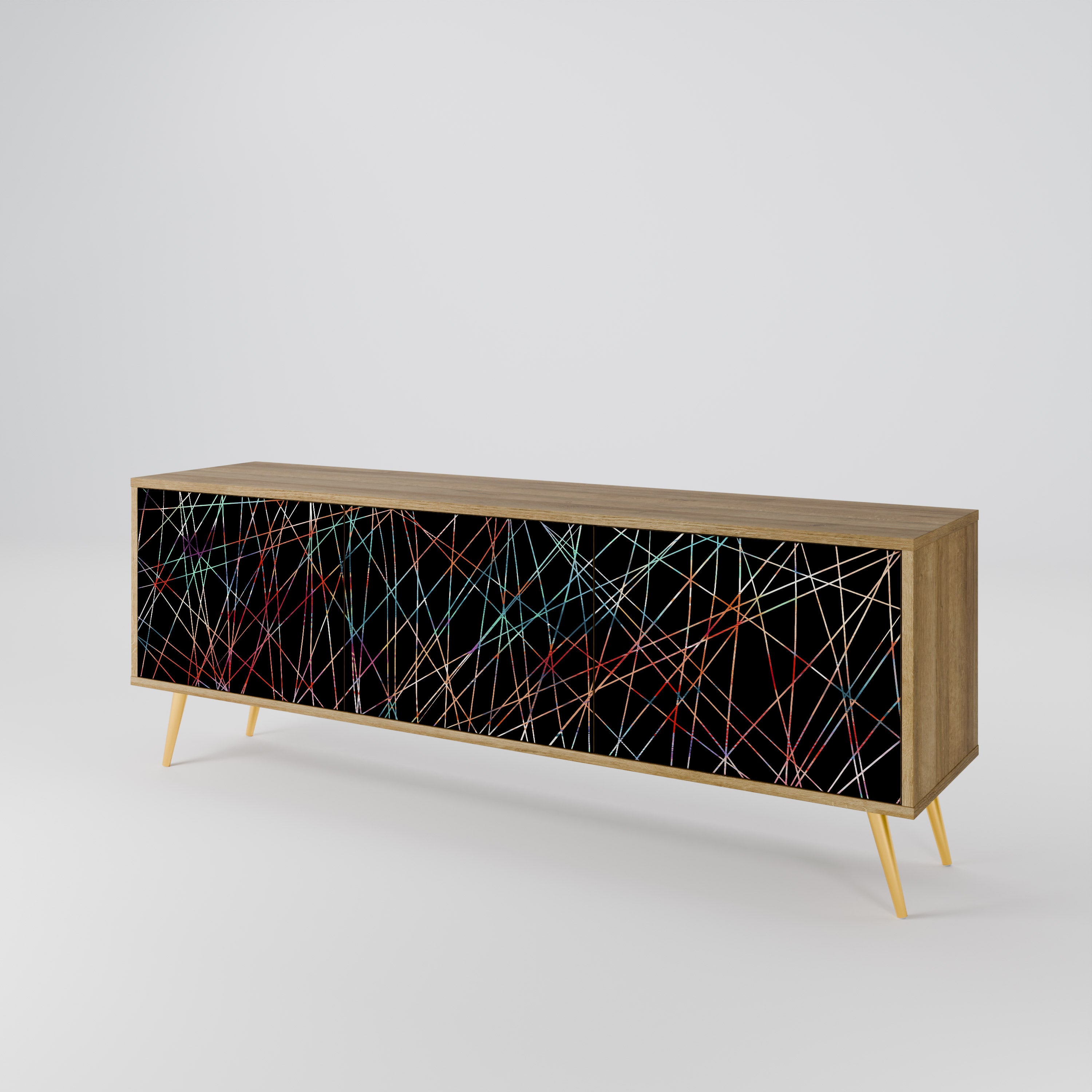 LUMINOUS SNARE Třídveřový TV stolek