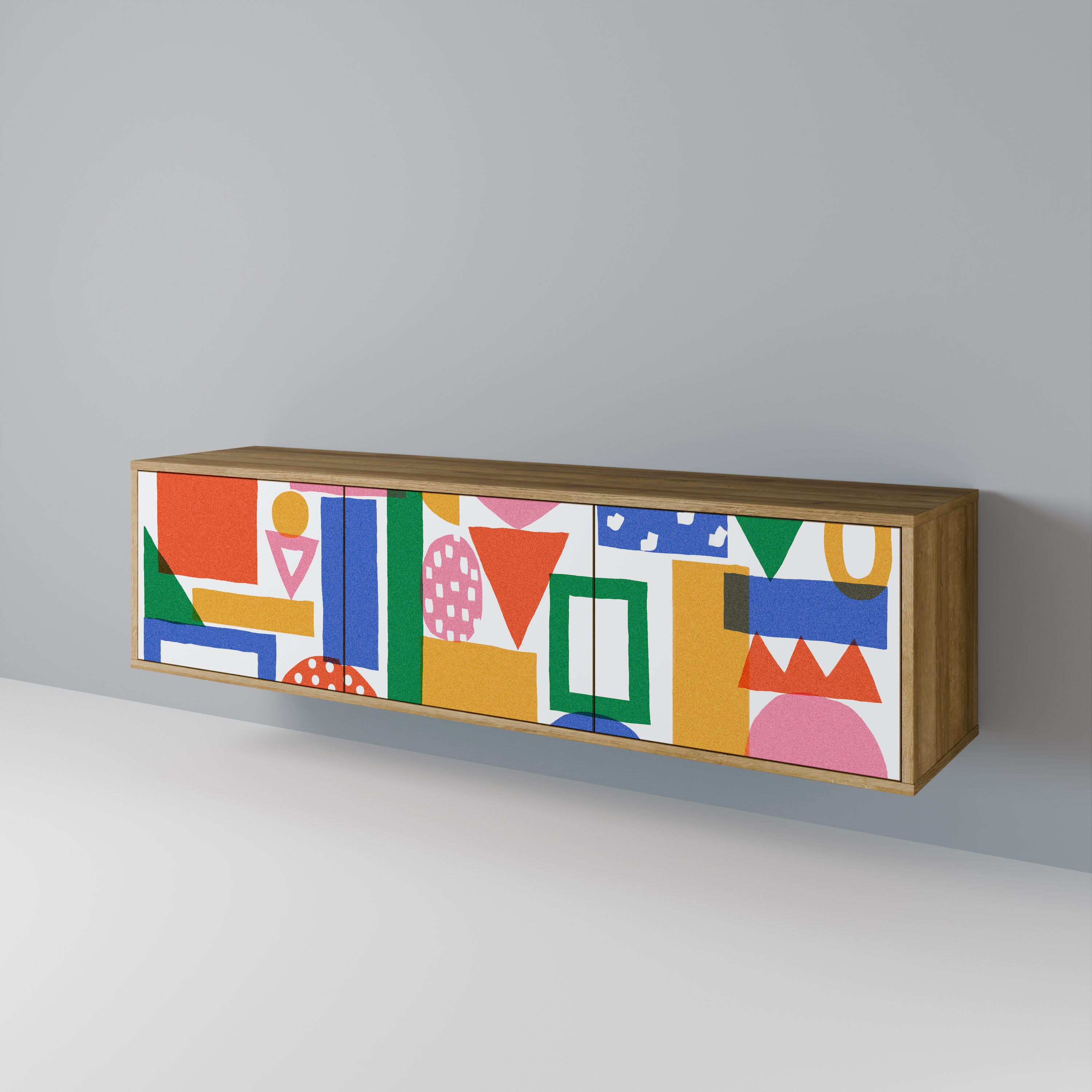 GEOMETRIC GLIMMER Třídveřový TV stolek