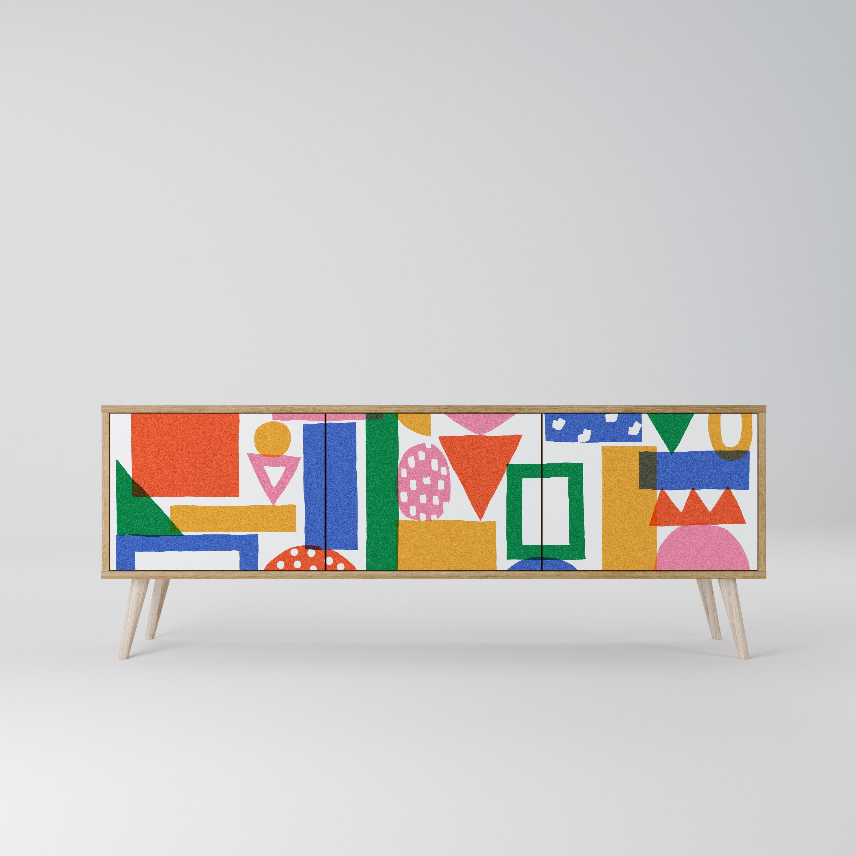 GEOMETRIC GLIMMER Třídveřový TV stolek