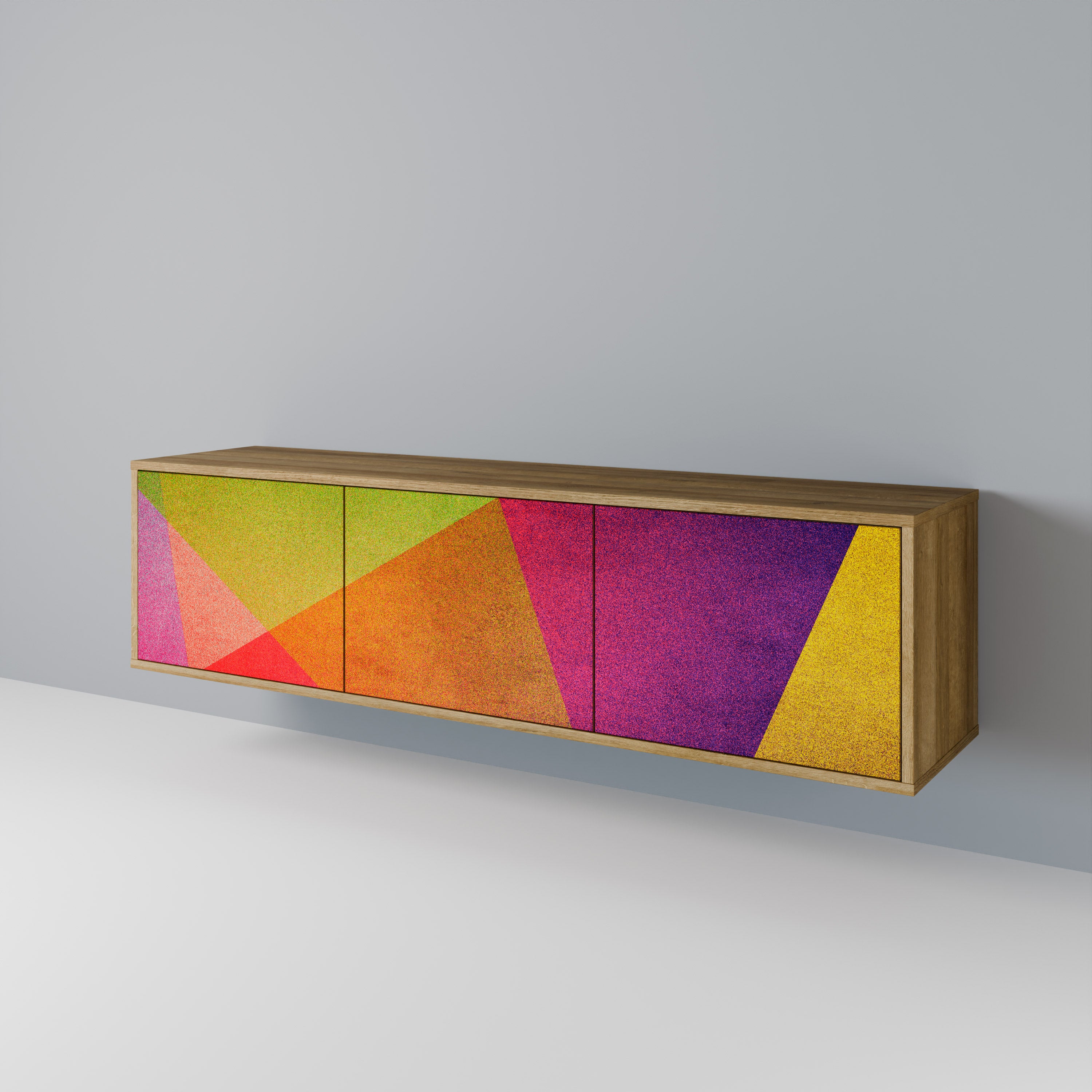 VIVID GEOMETRY Třídveřový TV stolek
